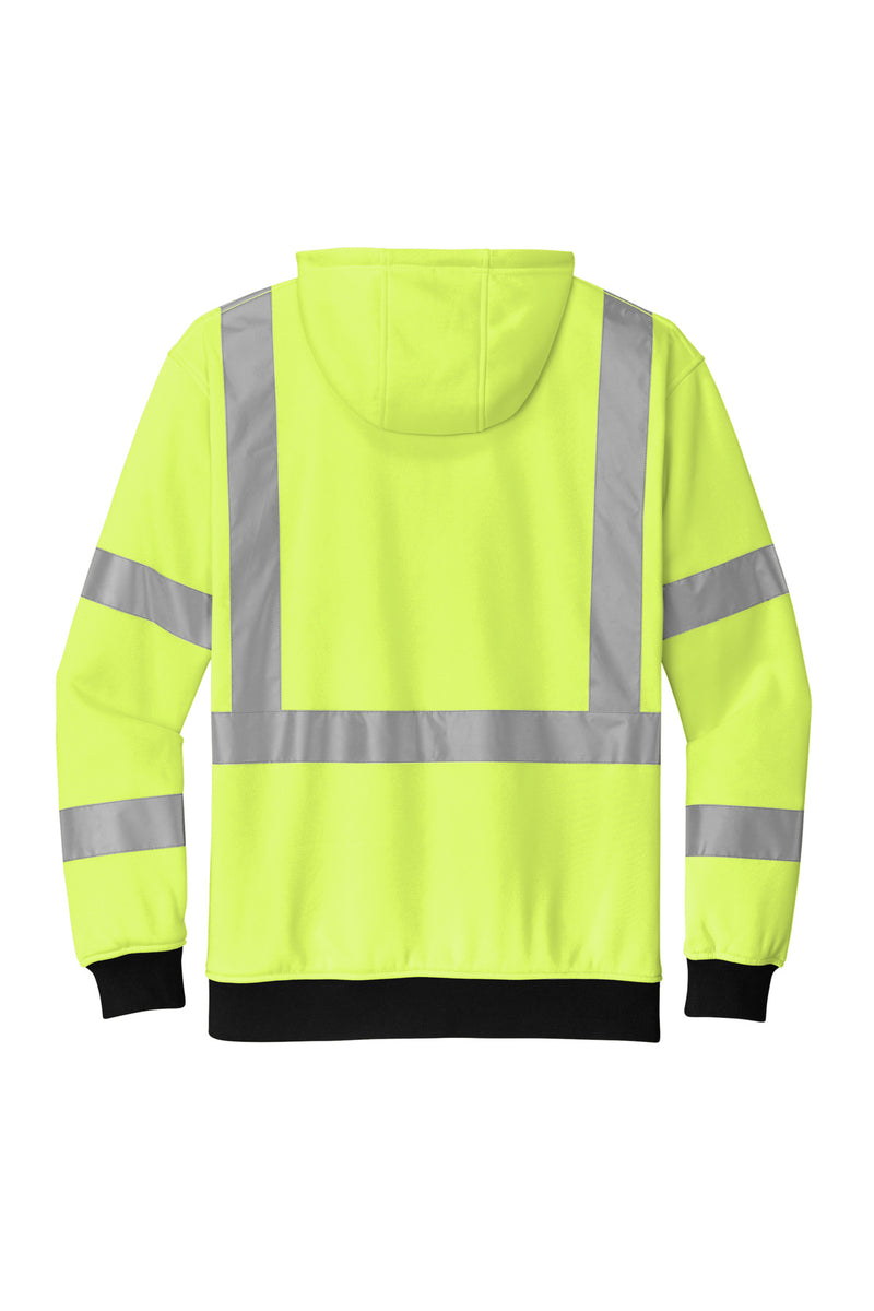 CornerStone A107 Class 3 Heavy-Duty Fleece Full-Zip Hoodie - Safety Yellow