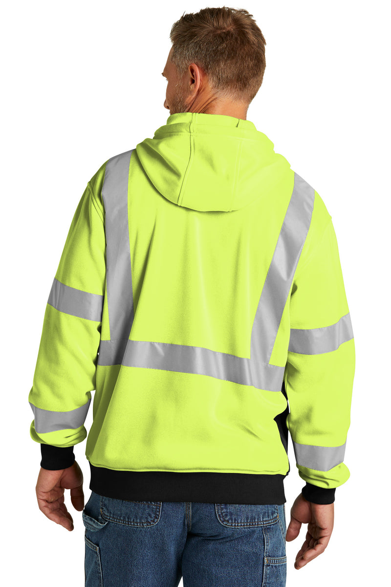 CornerStone A107 Class 3 Heavy-Duty Fleece Full-Zip Hoodie - Safety Yellow