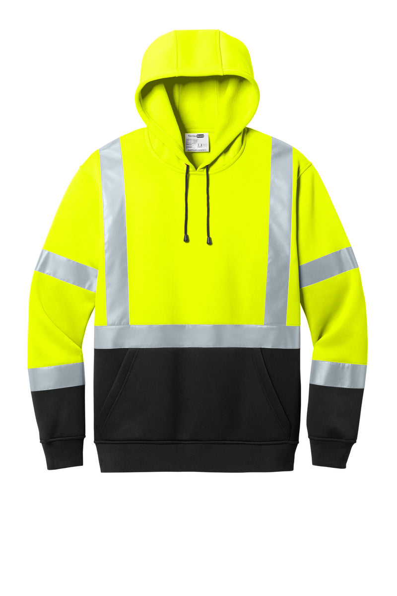 CornerStone ANSI 107 Class 3 Heavy-Duty Fleece Pullover Hoodie - Safety Yellow