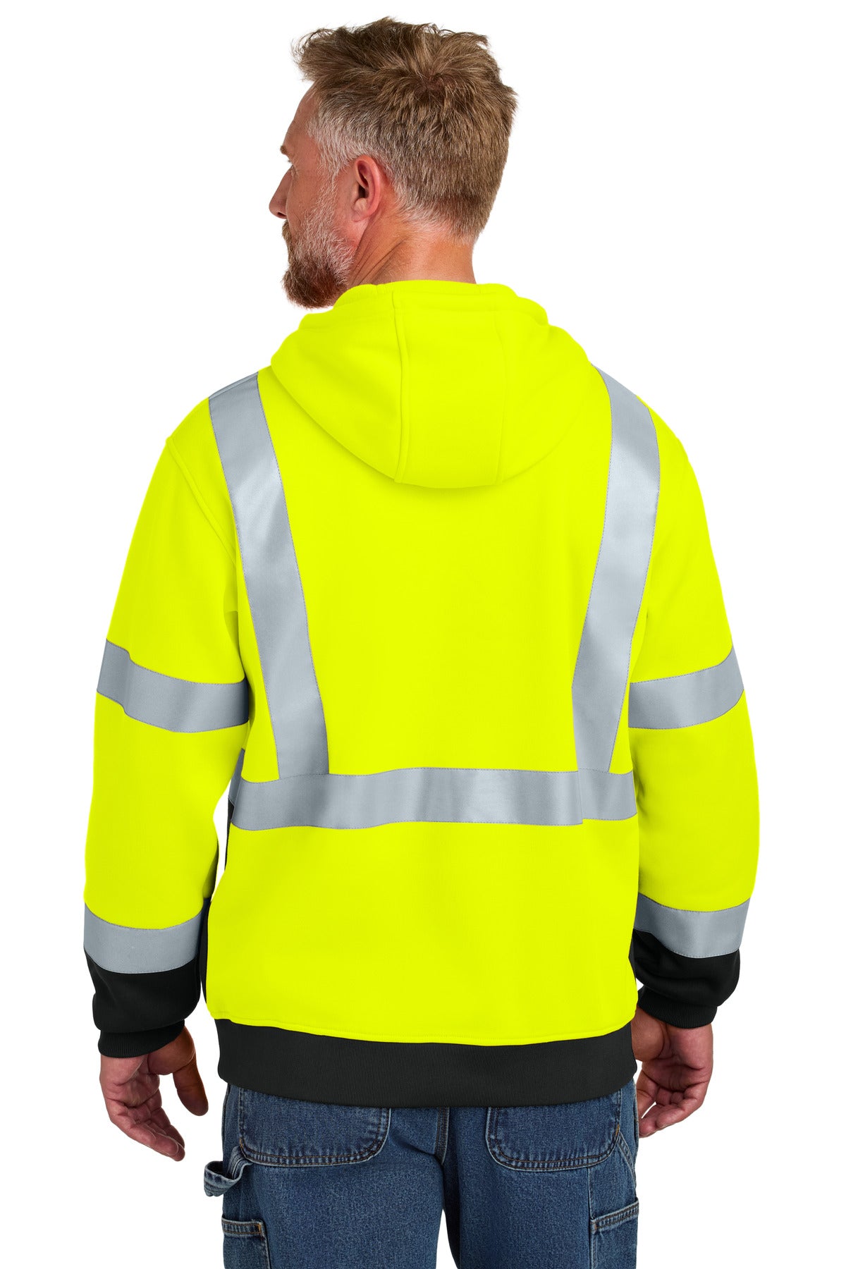 CornerStone ANSI 107 Class 3 Heavy-Duty Fleece Pullover Hoodie - Safety Yellow