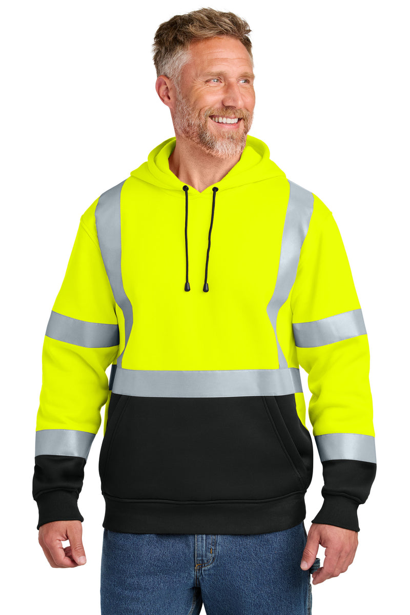 CornerStone ANSI 107 Class 3 Heavy-Duty Fleece Pullover Hoodie - Safety Yellow