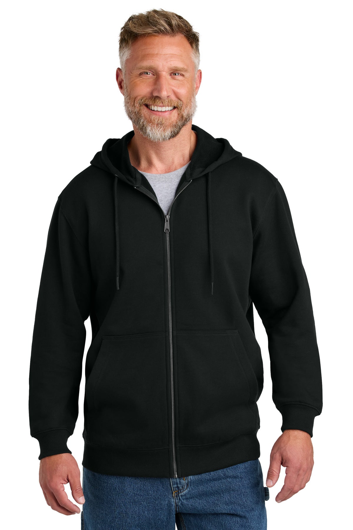 CornerStone Tough Fleece Full-Zip Hoodie - Black