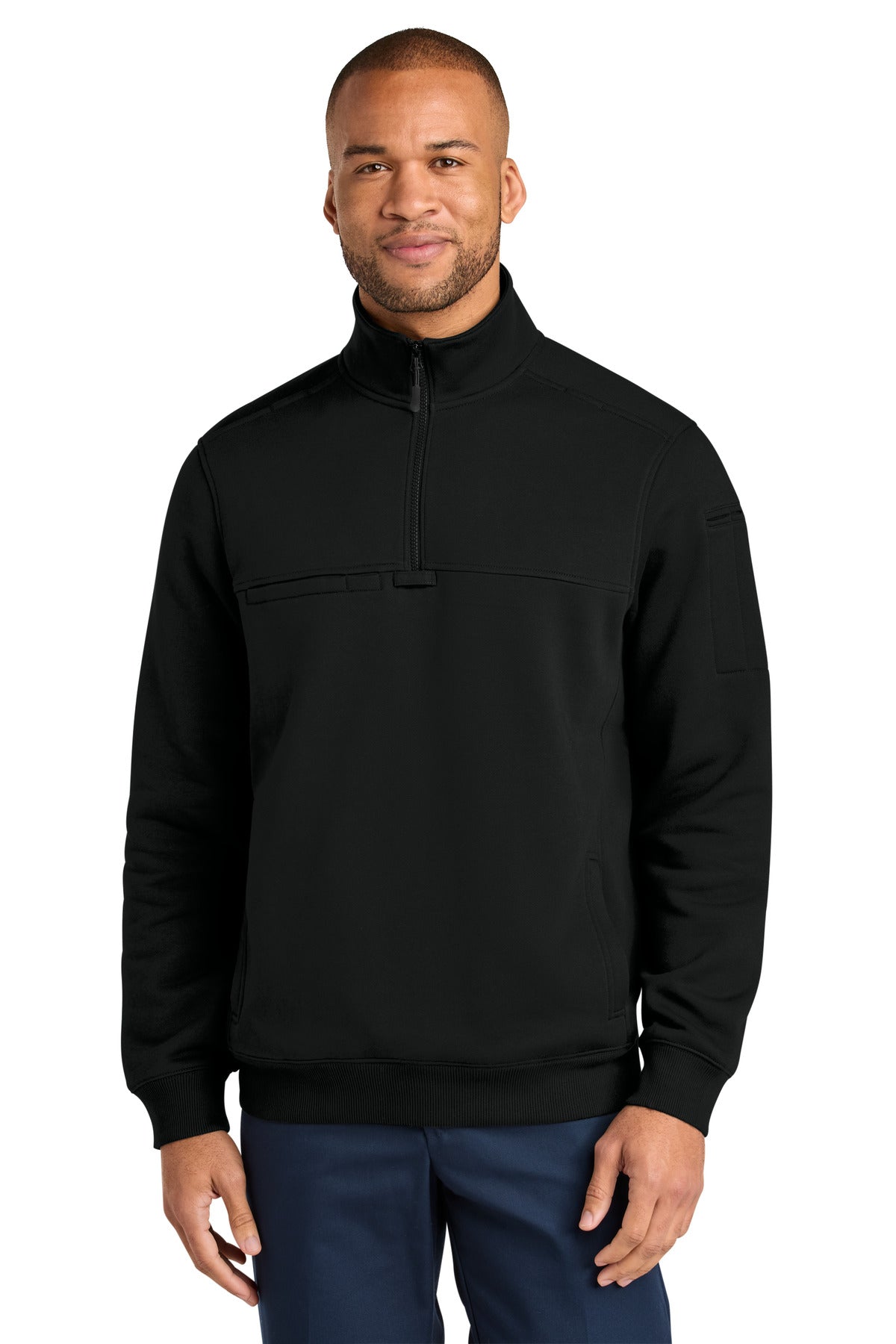 CornerStone 12-Oz. Tough Fleece Job Shirt - Black