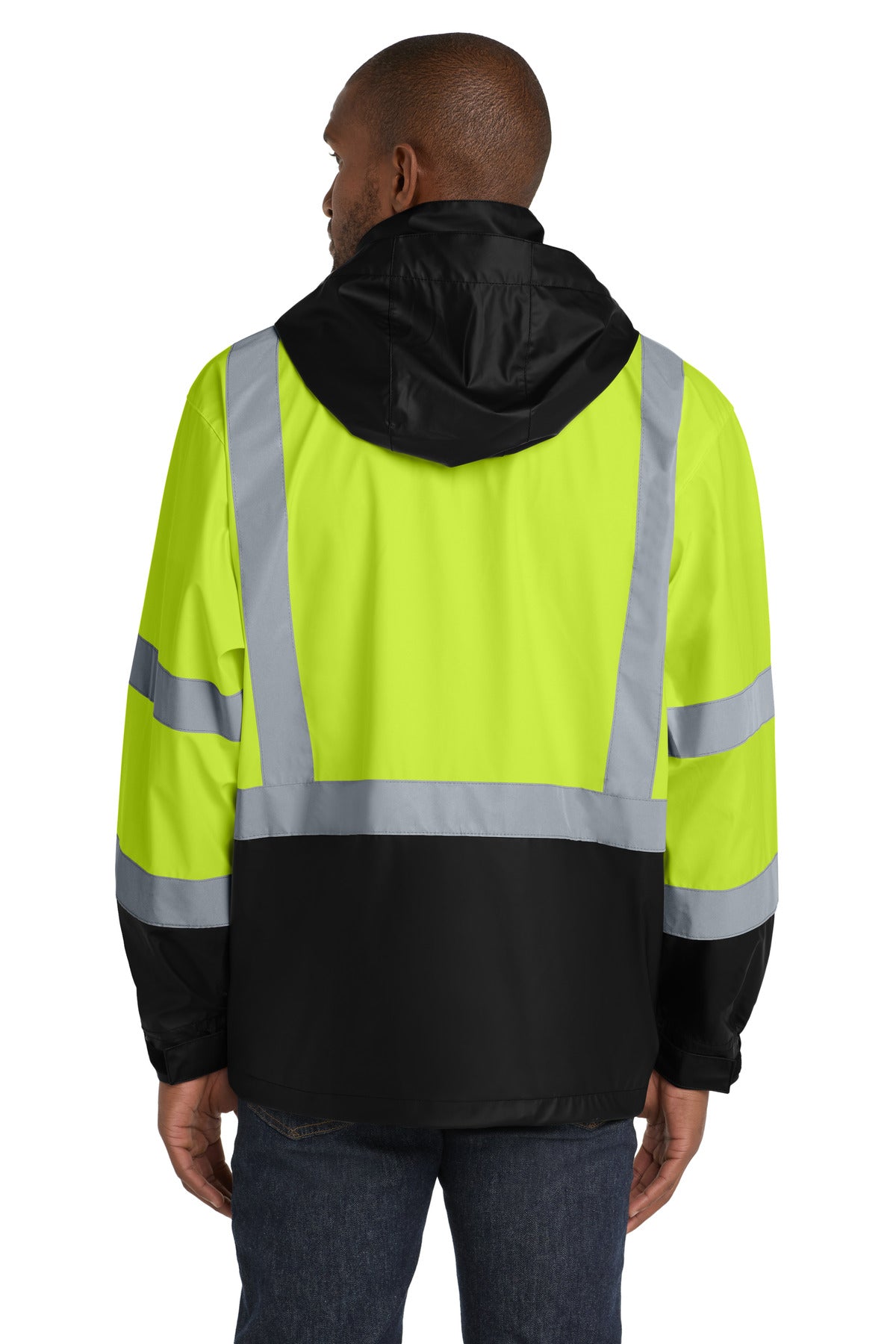 CornerStone - ANSI 107 Class 3 Safety Windbreaker - Safety Yellow/ Black