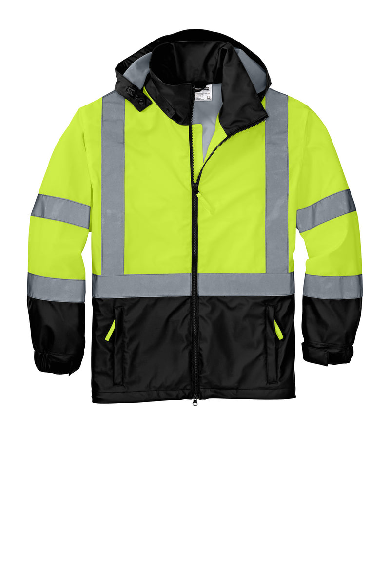 CornerStone - ANSI 107 Class 3 Safety Windbreaker - Safety Yellow/ Black