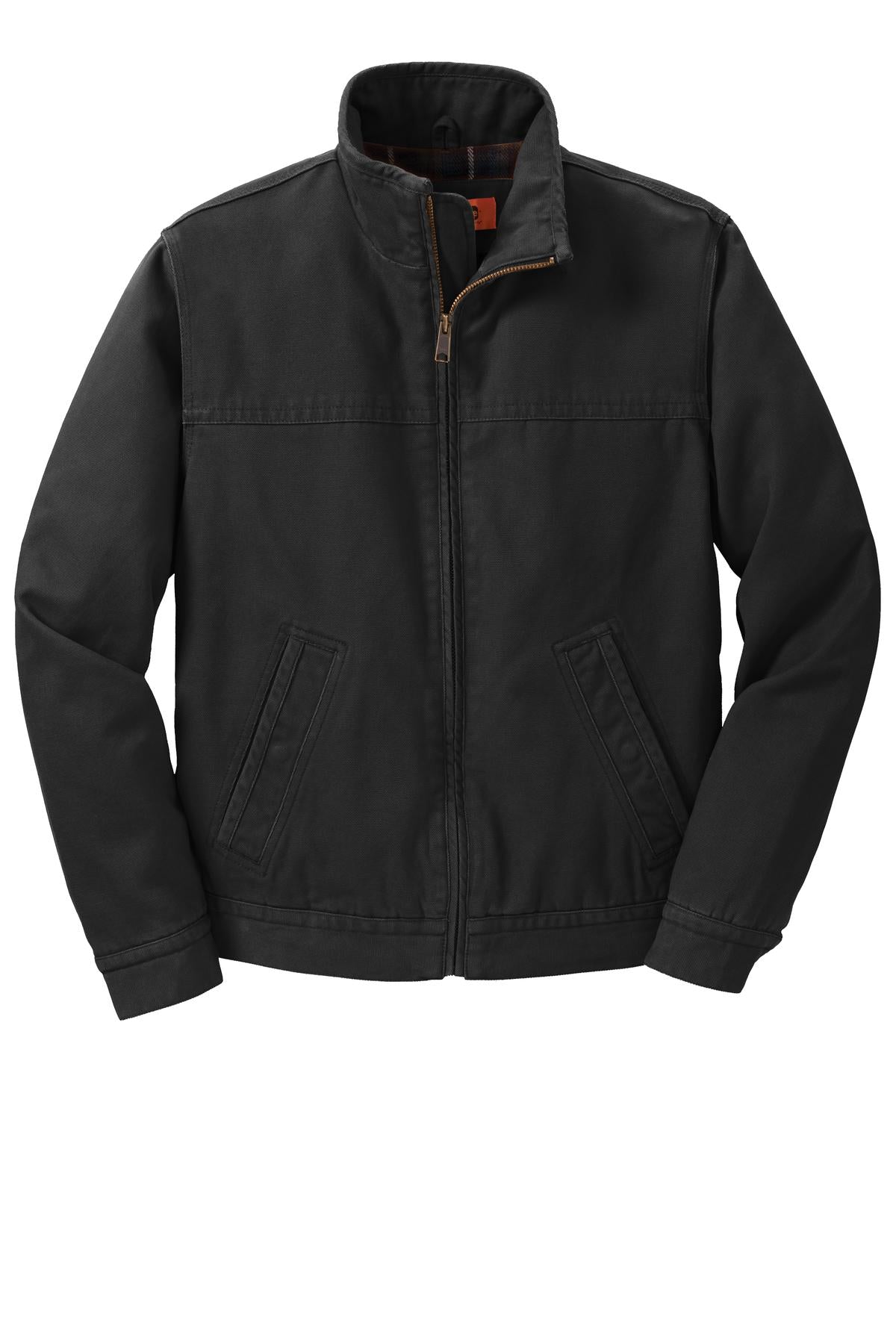 CornerStone Washed Duck Cloth Flannel-Lined Work Jacket - Black