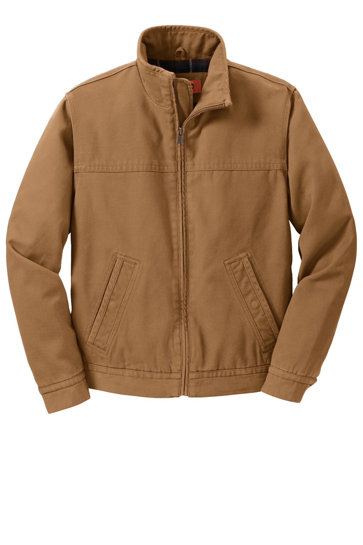 CornerStone Washed Duck Cloth Flannel-Lined Work Jacket - Duck Brown
