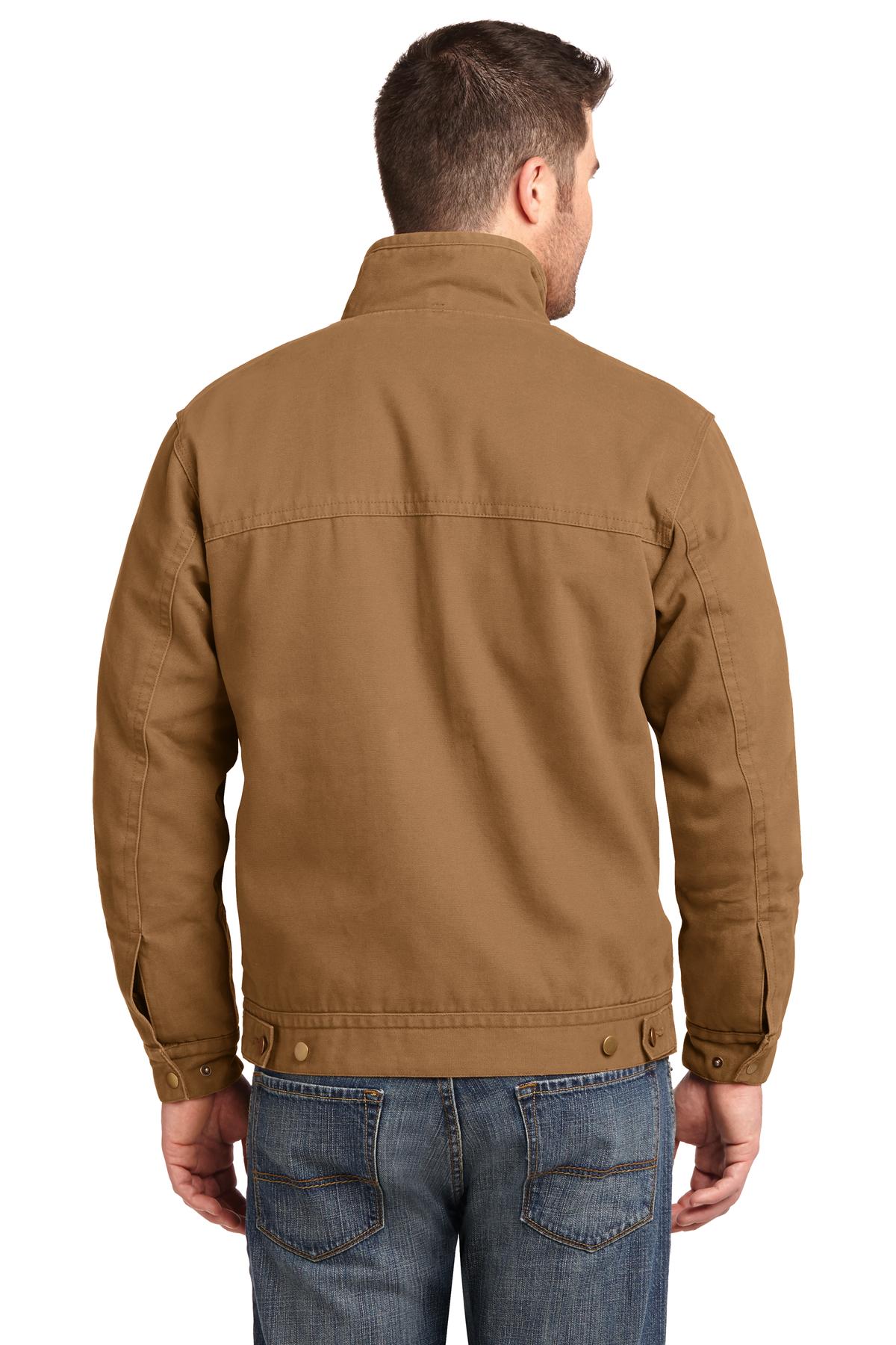 CornerStone Washed Duck Cloth Flannel-Lined Work Jacket - Duck Brown