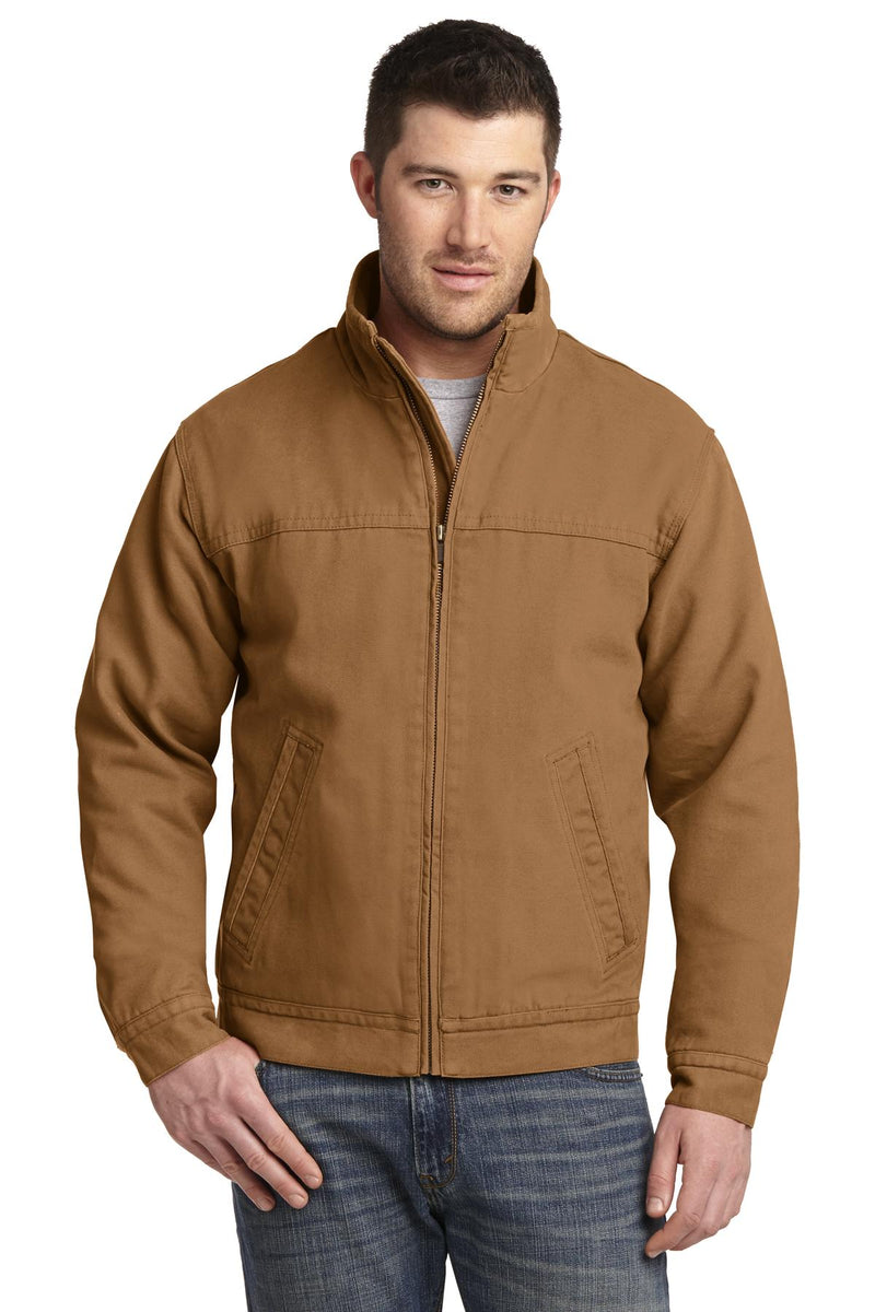 CornerStone Washed Duck Cloth Flannel-Lined Work Jacket - Duck Brown