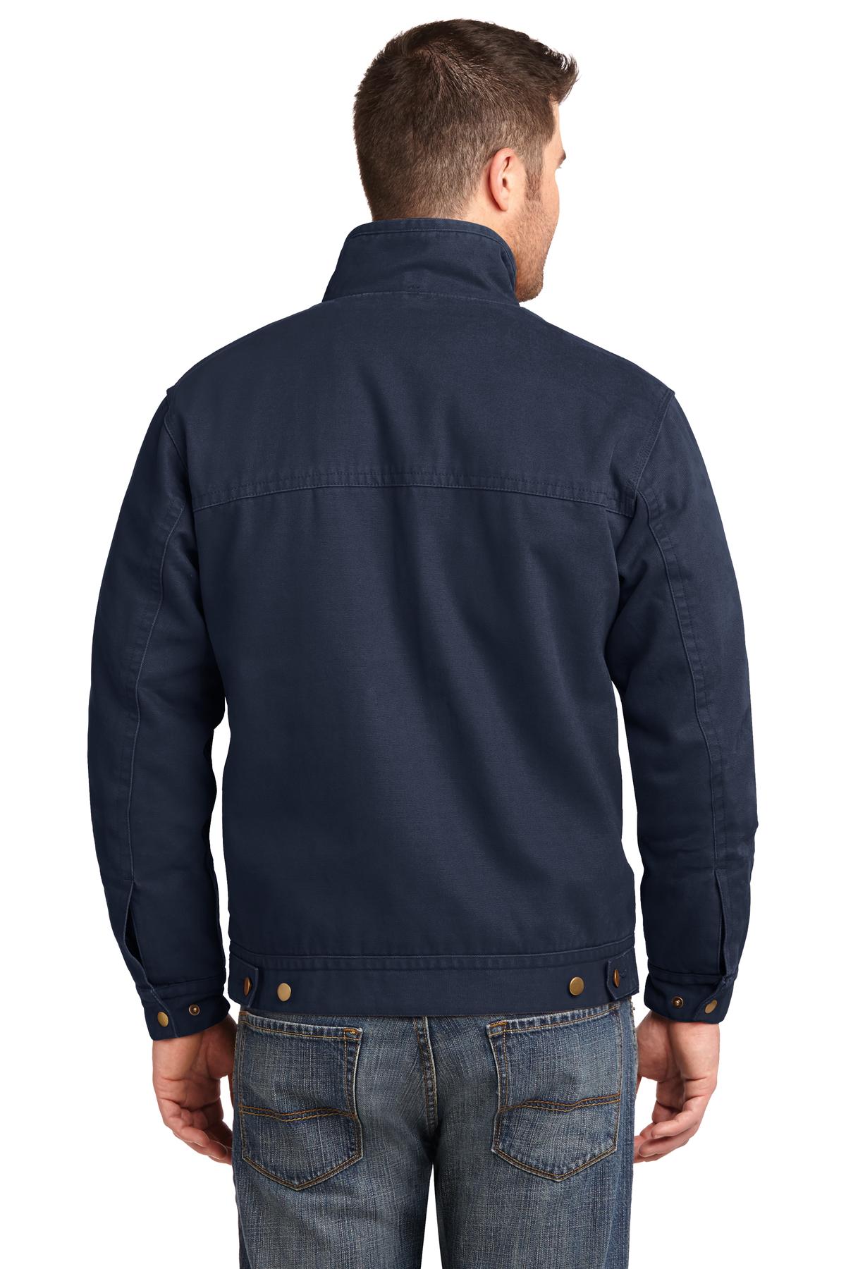 CornerStone Washed Duck Cloth Flannel-Lined Work Jacket - Navy