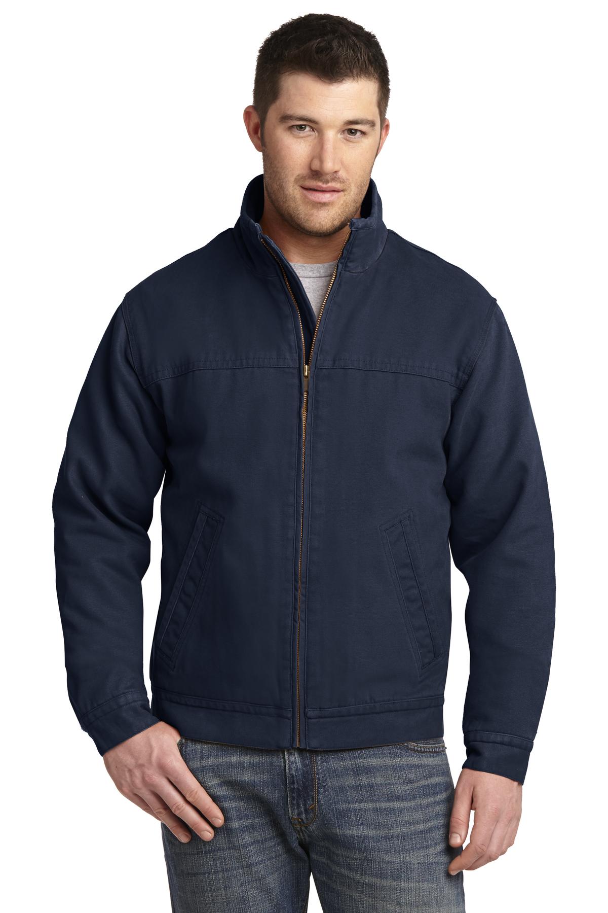 CornerStone Washed Duck Cloth Flannel-Lined Work Jacket - Navy