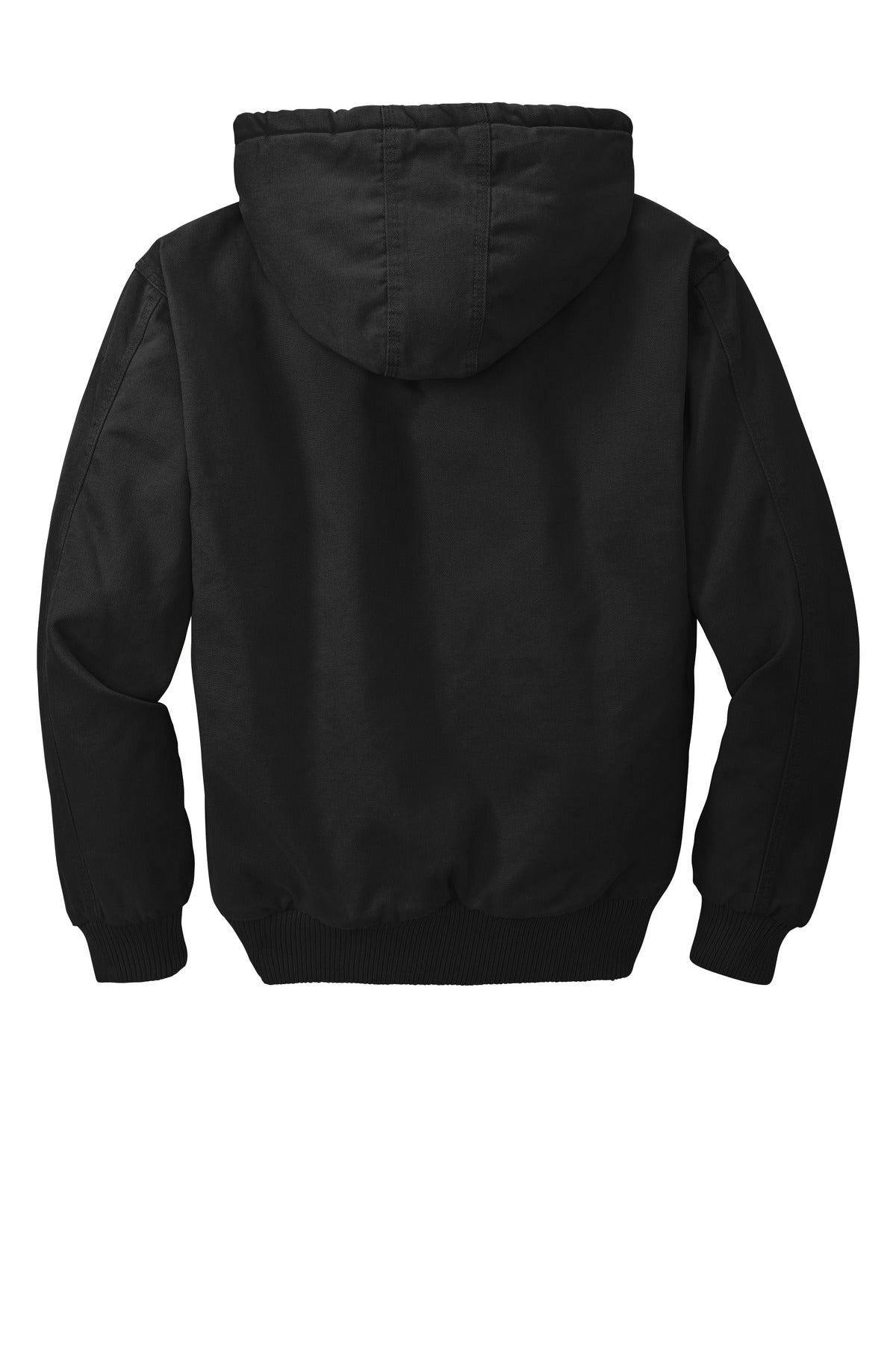 CornerStone Washed Duck Cloth Insulated Hooded Work Jacket - Black