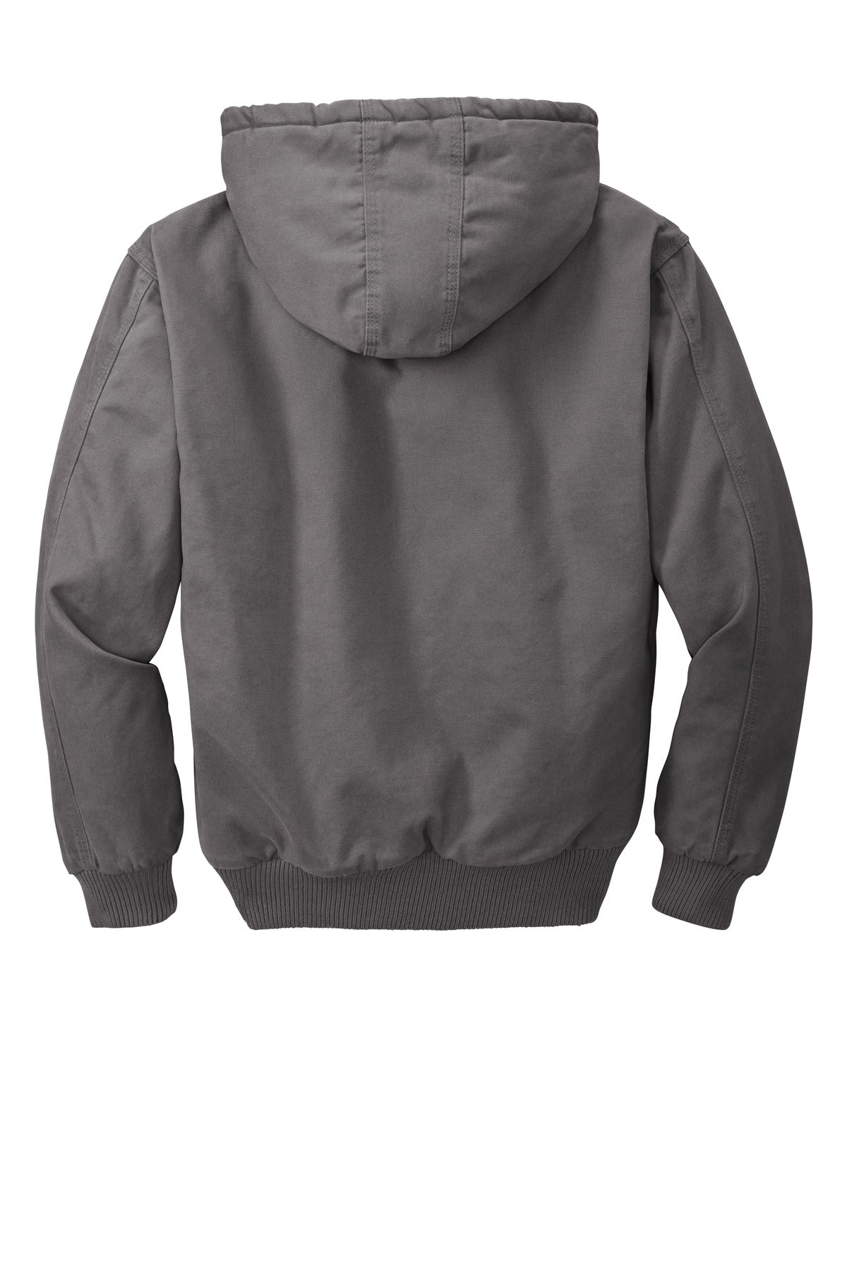 CornerStone Washed Duck Cloth Insulated Hooded Work Jacket - Metal Grey