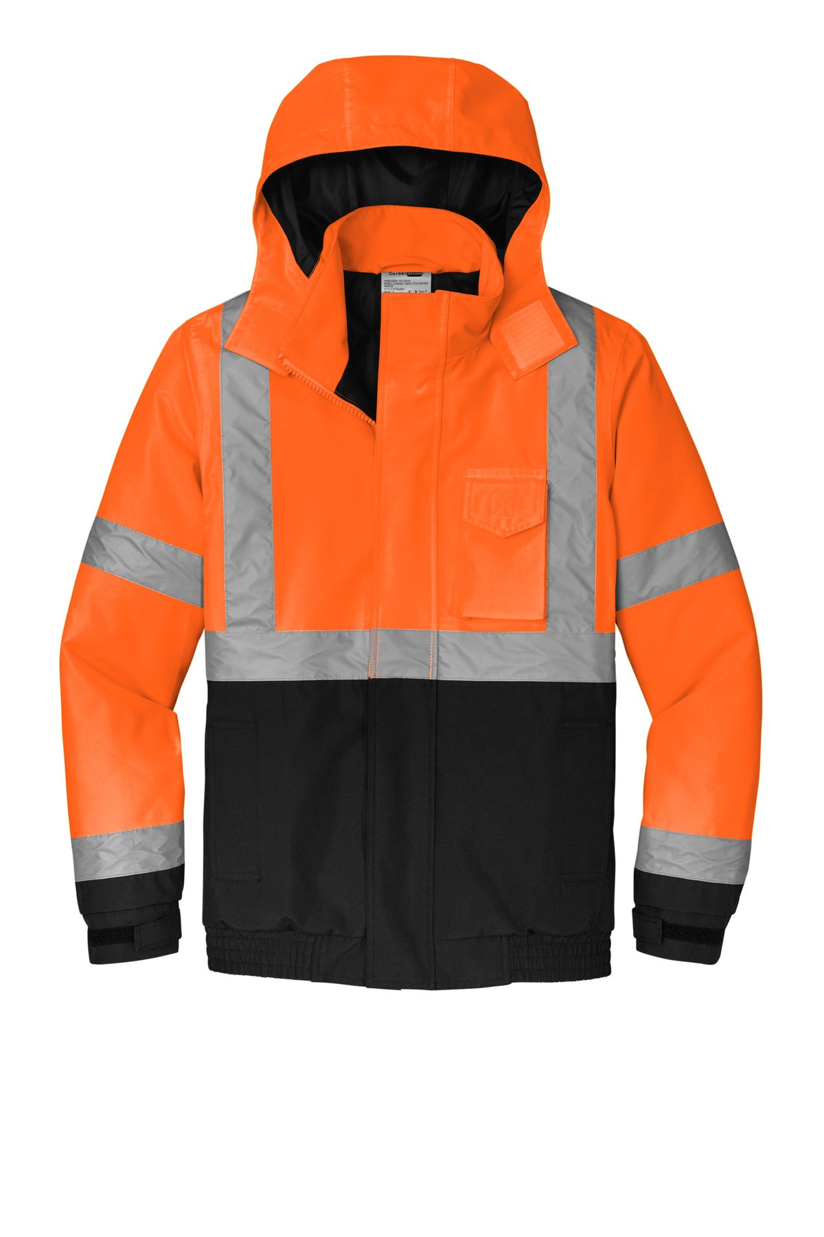 CornerStone ANSI 107 Class 3 Economy Waterproof Insulated Bomber Jacket - Safety Orange
