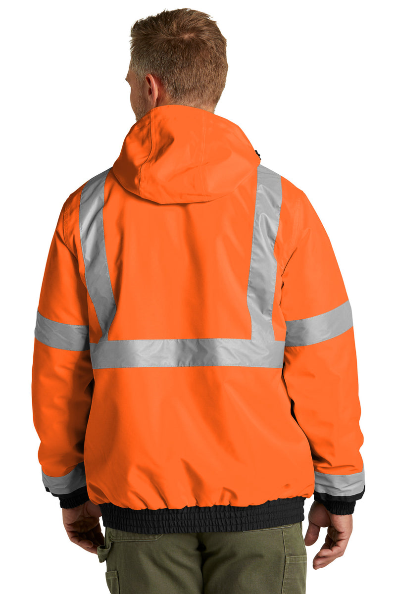 CornerStone ANSI 107 Class 3 Economy Waterproof Insulated Bomber Jacket - Safety Orange