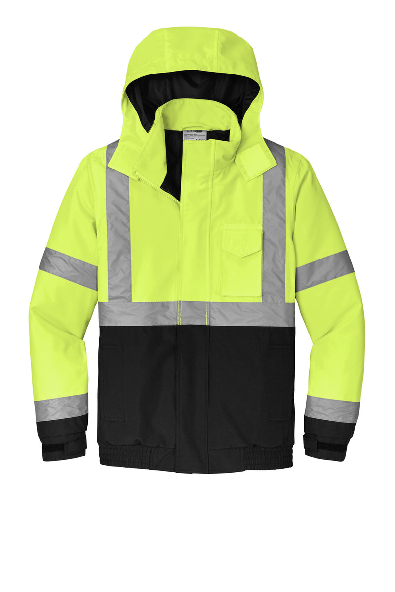 CornerStone ANSI 107 Class 3 Economy Waterproof Insulated Bomber Jacket - Safety Yellow