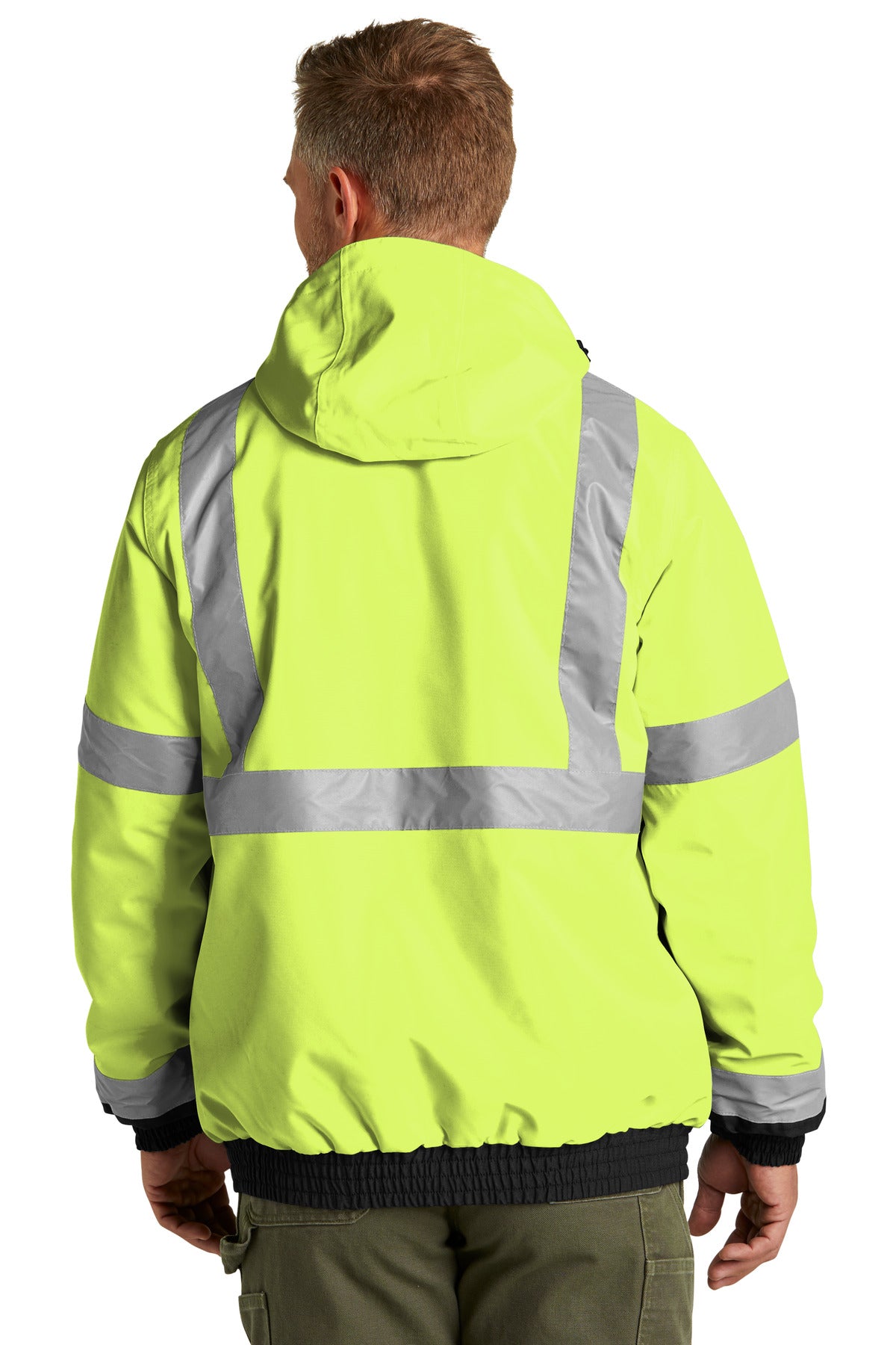 CornerStone ANSI 107 Class 3 Economy Waterproof Insulated Bomber Jacket - Safety Yellow