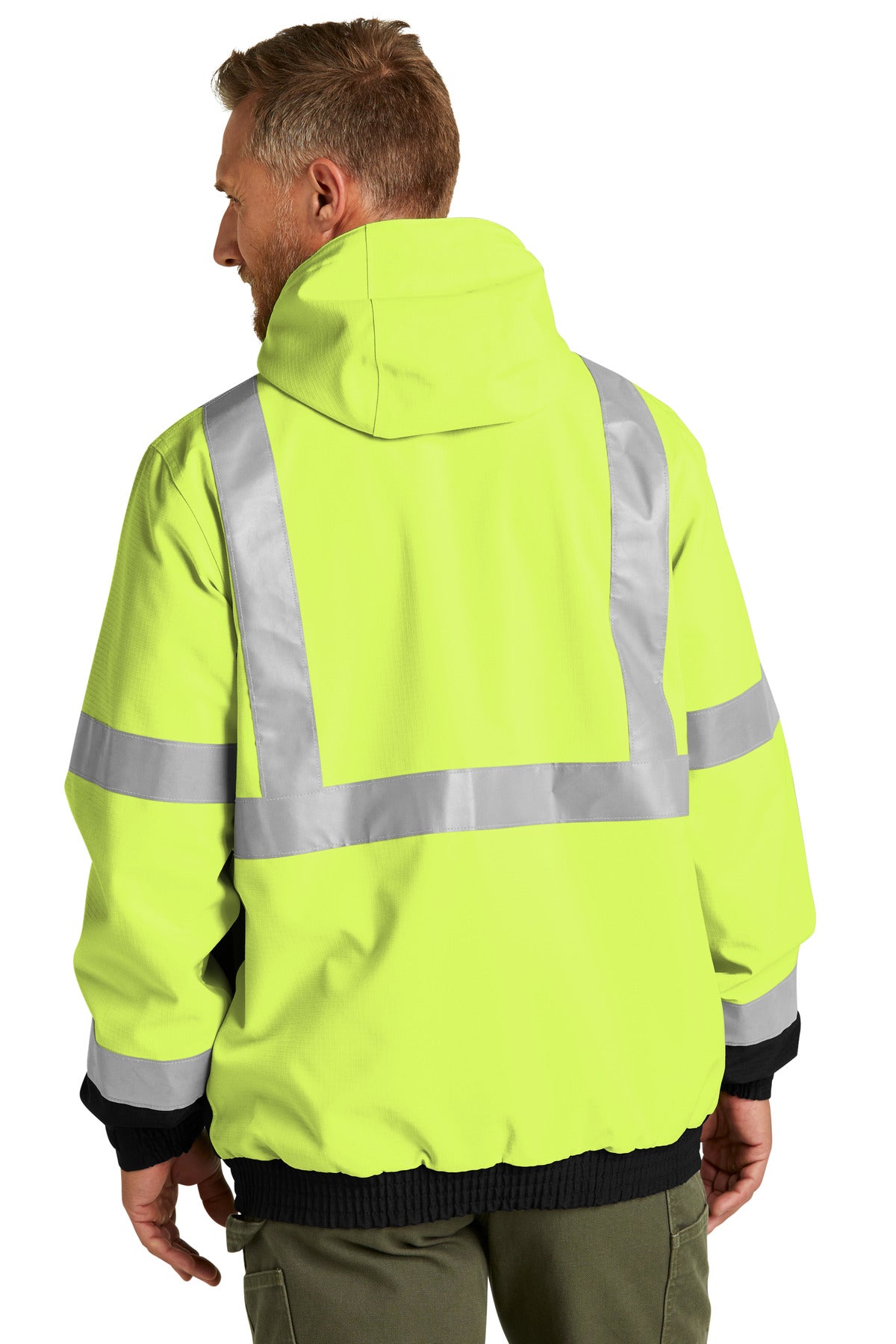 CornerStone ANSI 107 Class 3 Waterproof Insulated Ripstop Bomber Jacket - Safety Yellow