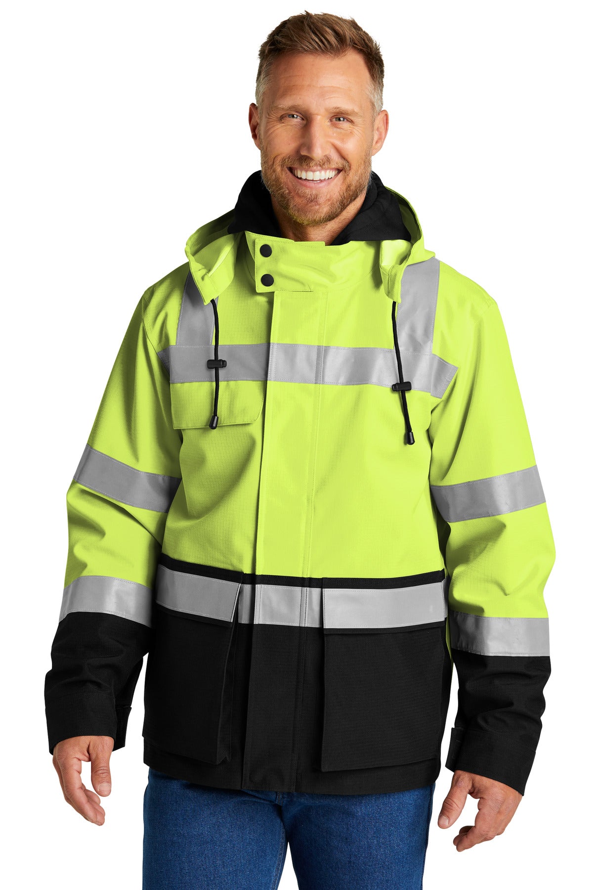 CornerStone ANSI 107 Class 3 Waterproof Ripstop 3-In-1 Parka - Safety Yellow