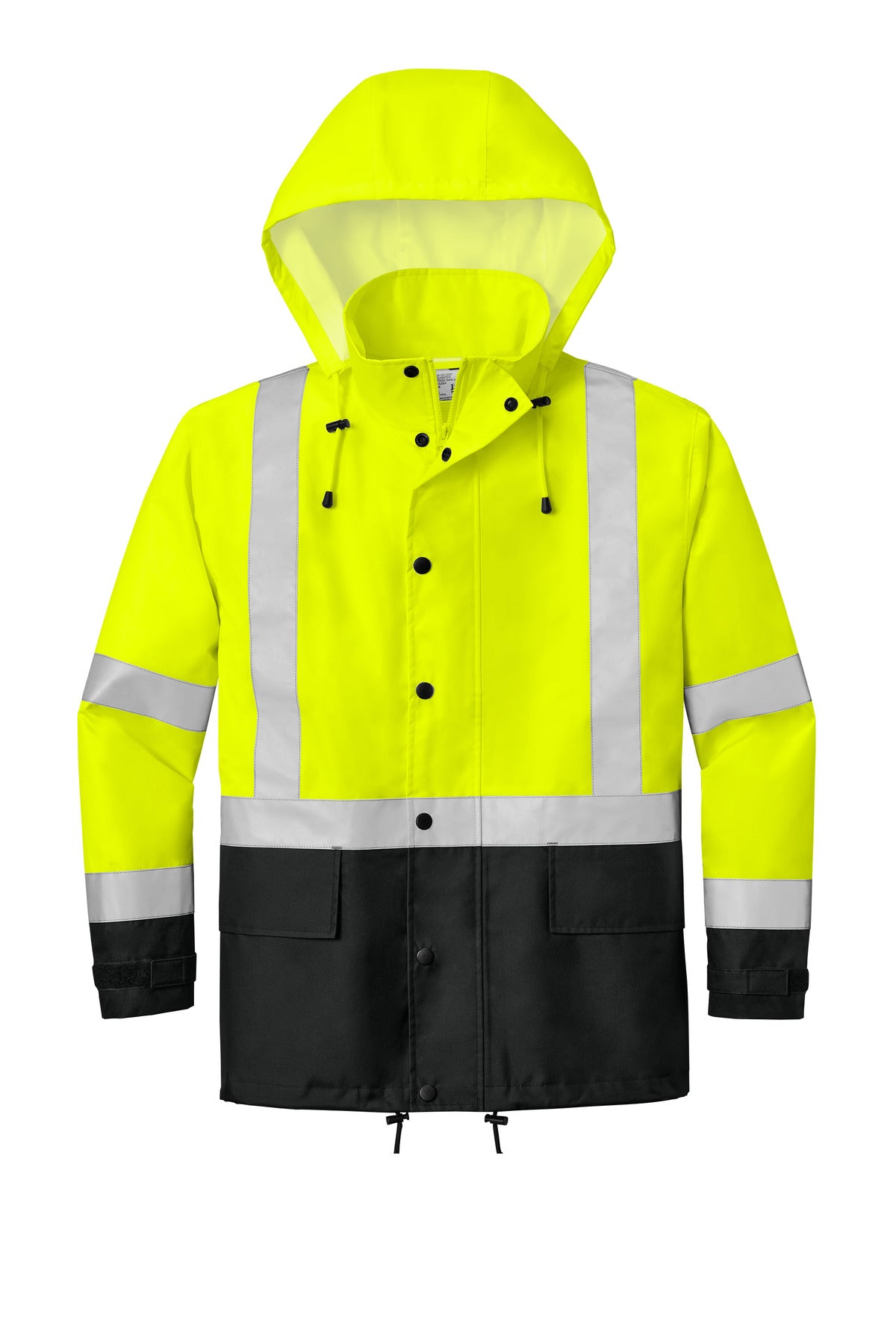 CornerStone ANSI 107 Class 3 Rain Jacket - Safety Yellow/ Black