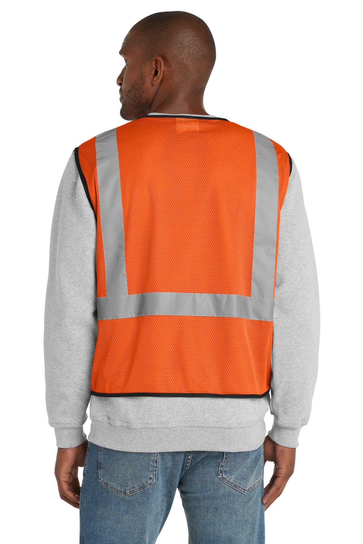 CornerStone  ANSI 107 Class 2 Economy Mesh One-Pocket Vest - Safety Orange