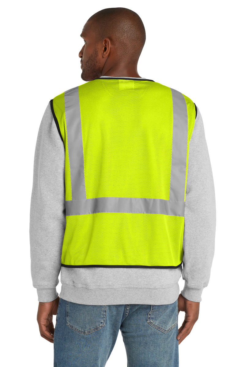 CornerStone  ANSI 107 Class 2 Economy Mesh One-Pocket Vest - Safety Yellow