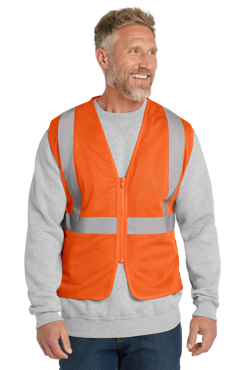 CornerStone  ANSI 107 Class 2 Economy Mesh Zippered Vest - Safety Orange