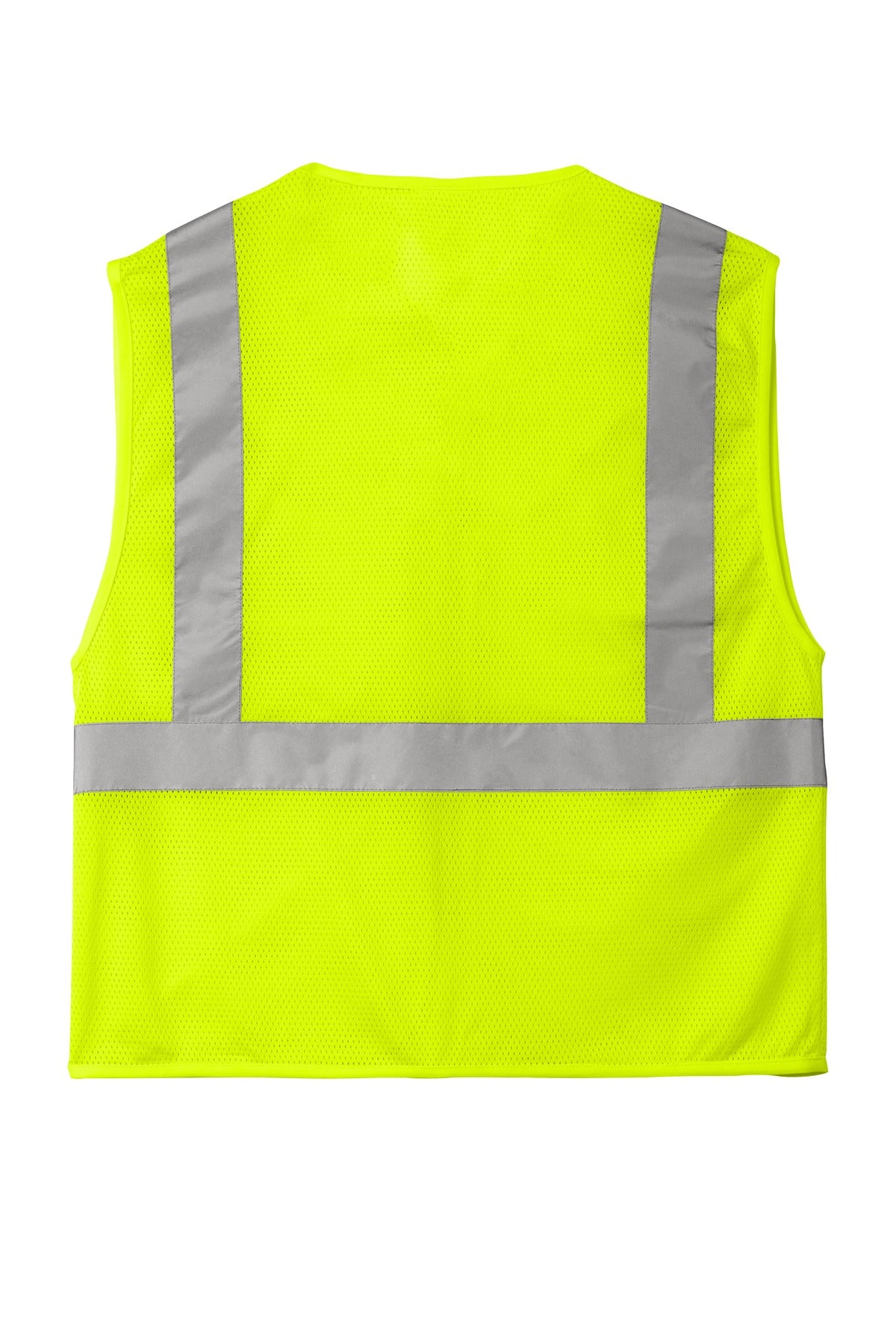 CornerStone  ANSI 107 Class 2 Economy Mesh Zippered Vest - Safety Yellow
