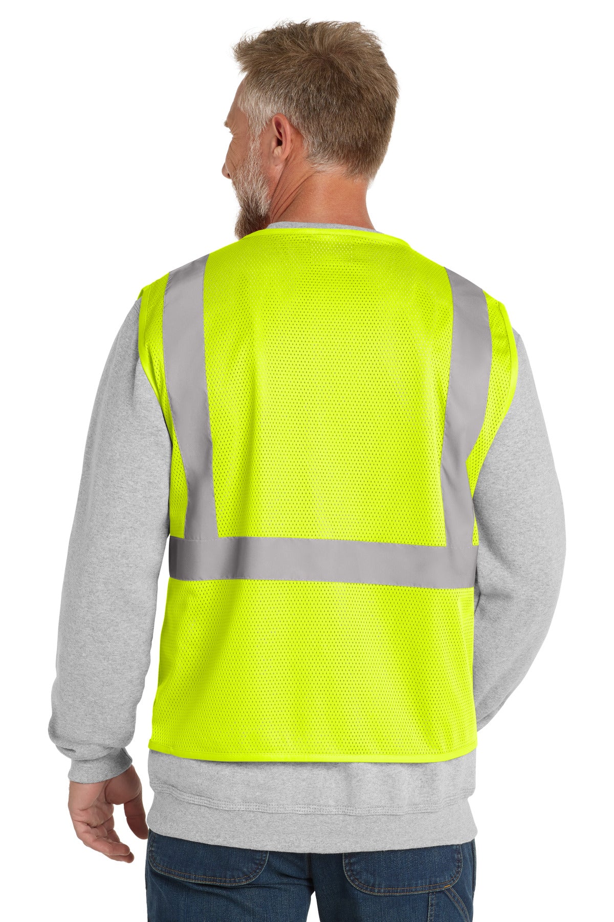 CornerStone  ANSI 107 Class 2 Economy Mesh Zippered Vest - Safety Yellow