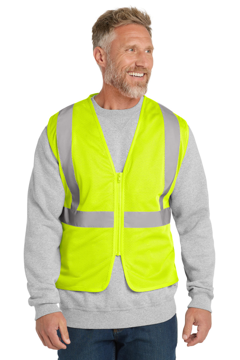 CornerStone  ANSI 107 Class 2 Economy Mesh Zippered Vest - Safety Yellow