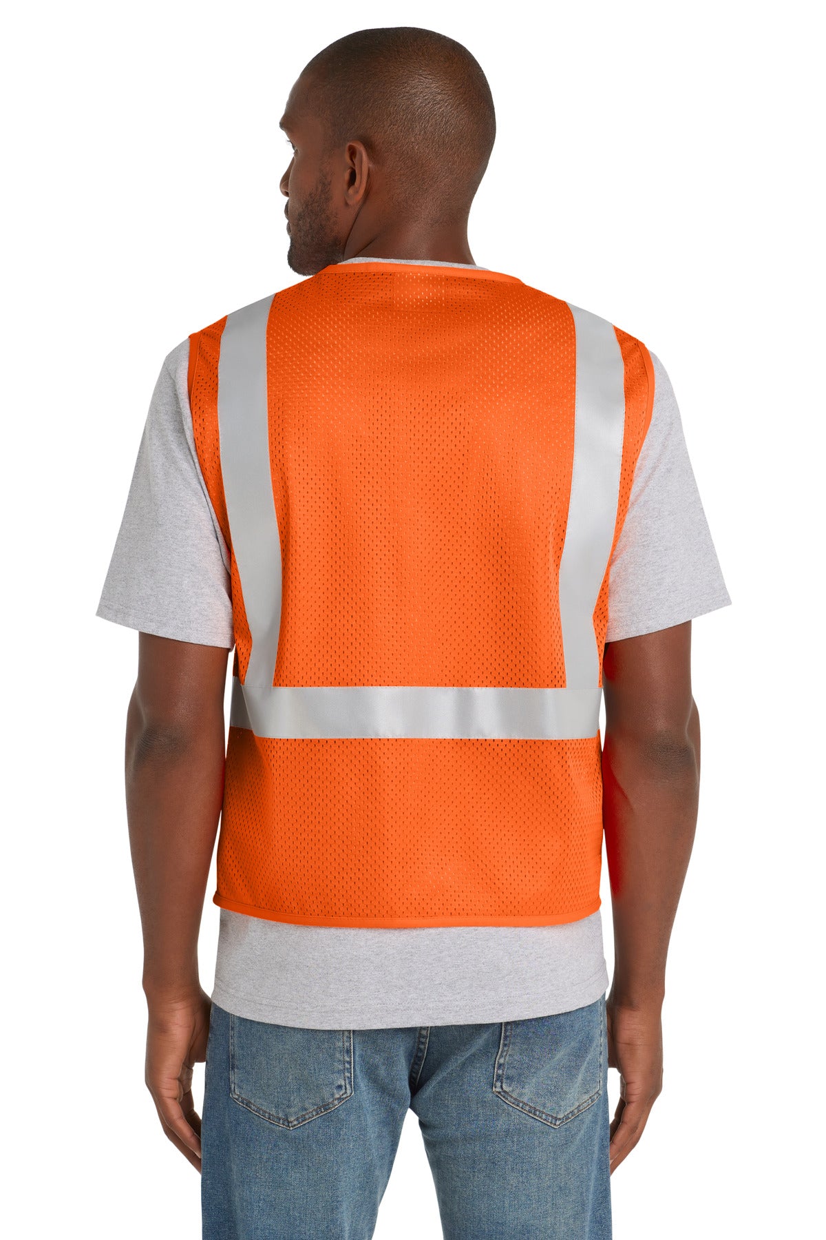CornerStone  ANSI 107 Class 2 Mesh Zippered Vest - Safety Orange