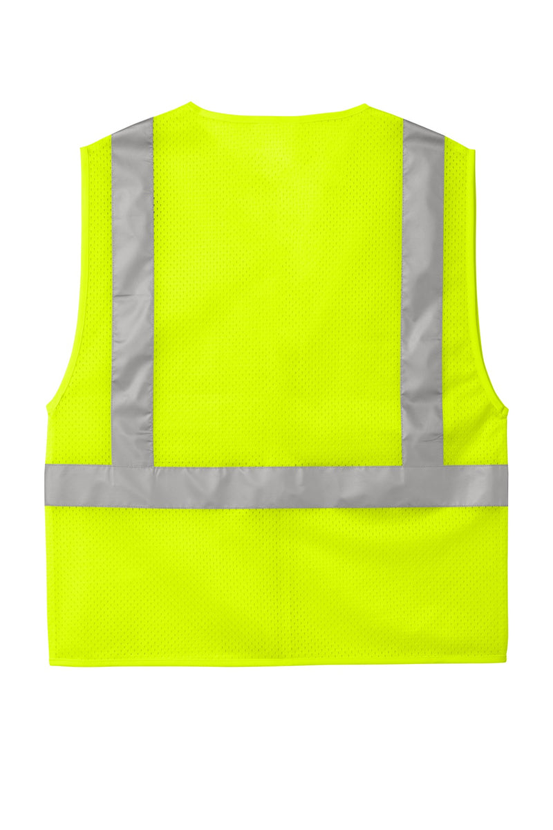 CornerStone  ANSI 107 Class 2 Mesh Zippered Vest - Safety Yellow
