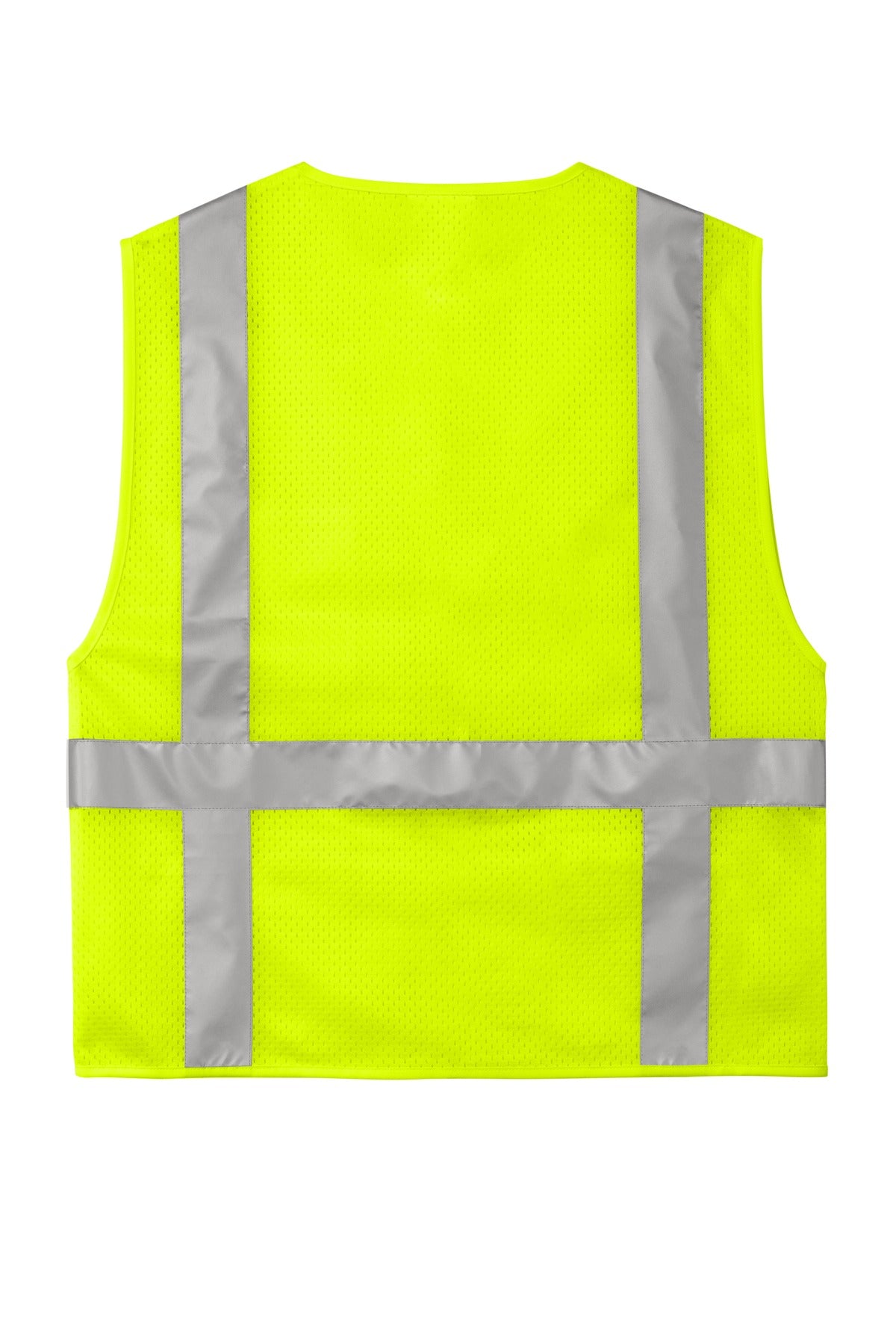 CornerStone  ANSI 107 Class 2 Mesh Six-Pocket Zippered Vest - Safety Yellow