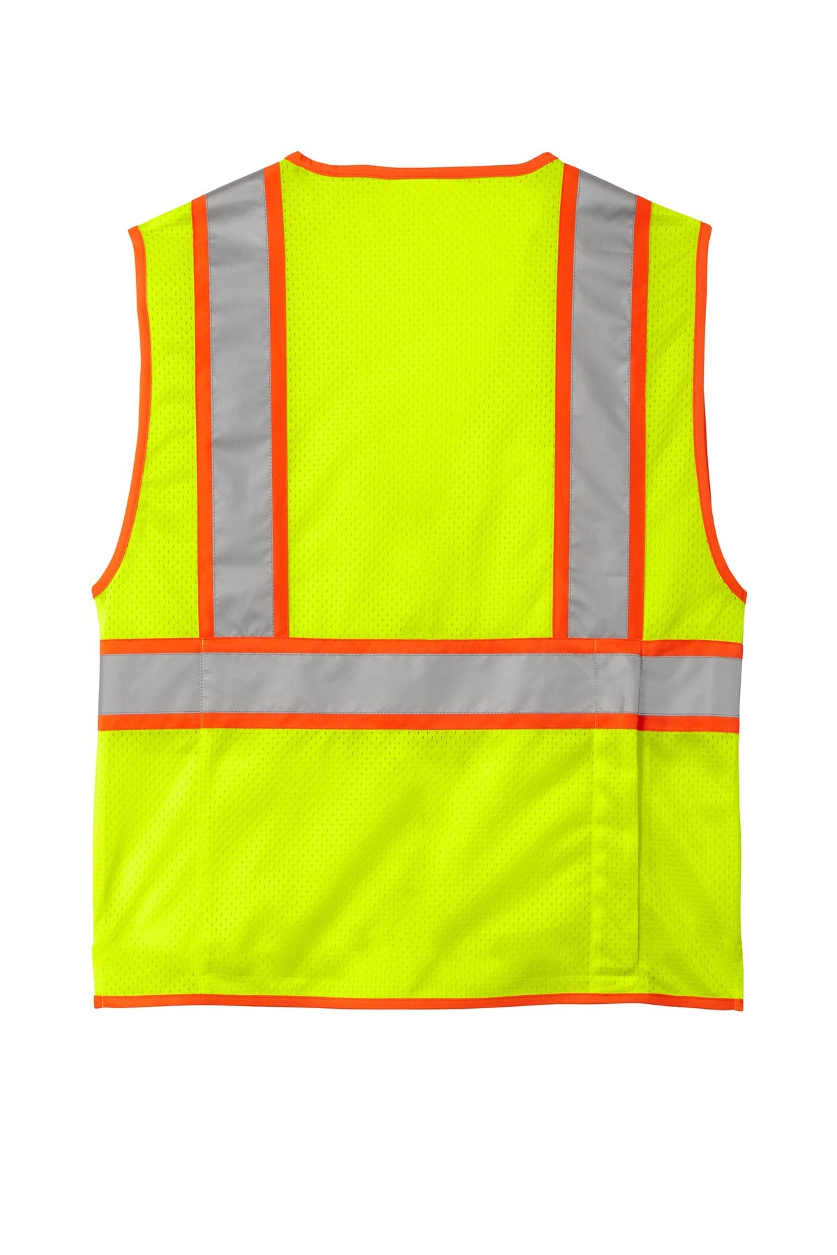 CornerStone  ANSI 107 Class 2 Surveyor Zippered Two-Tone Vest - Safety Yellow