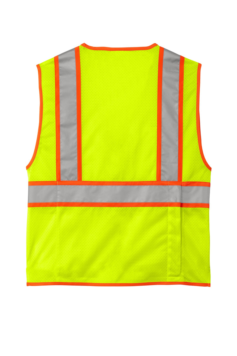 CornerStone  ANSI 107 Class 2 Surveyor Zippered Two-Tone Vest - Safety Yellow