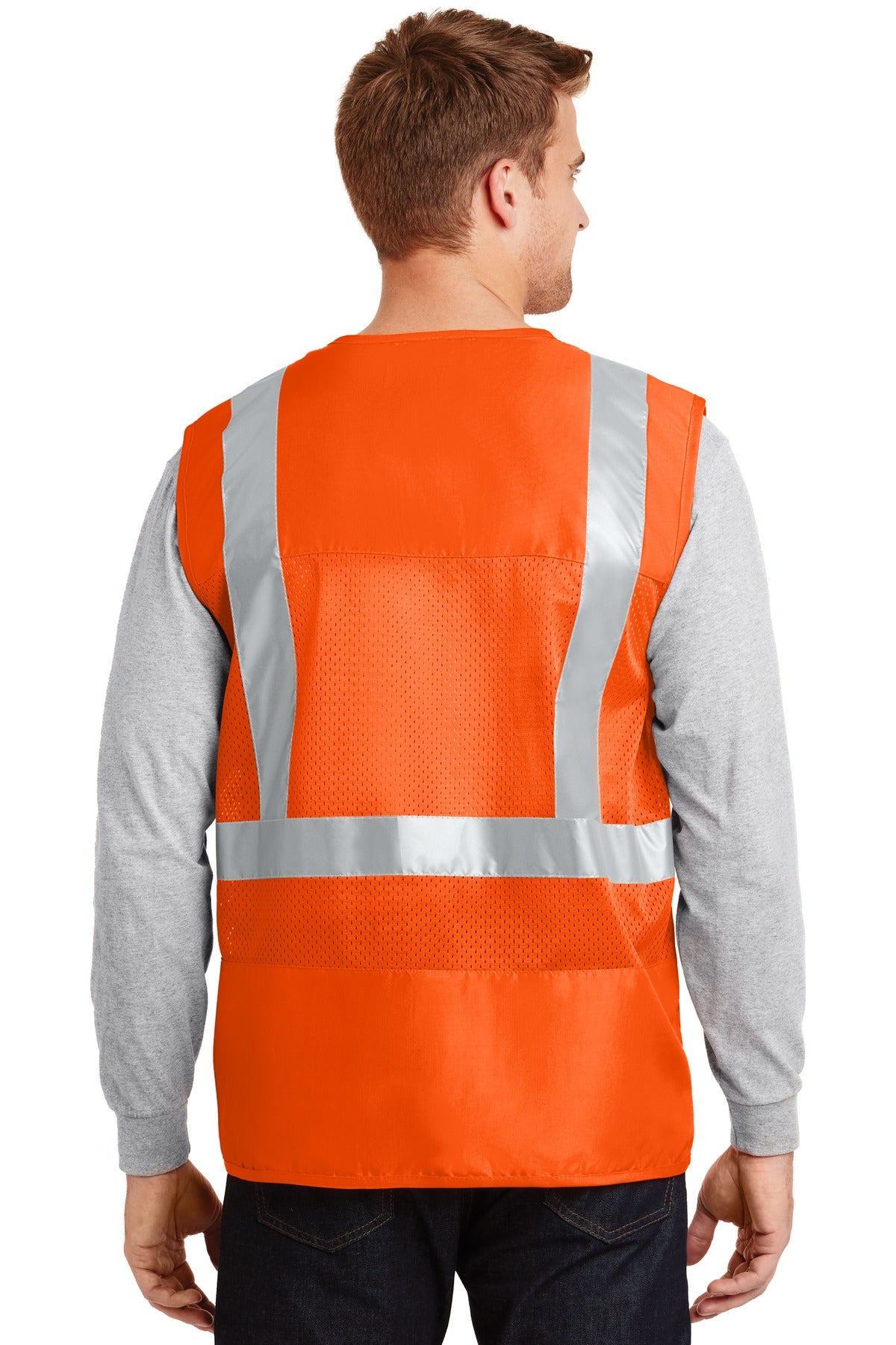 CornerStone - ANSI 107 Class 2 Mesh Back Safety Vest - Safety Orange
