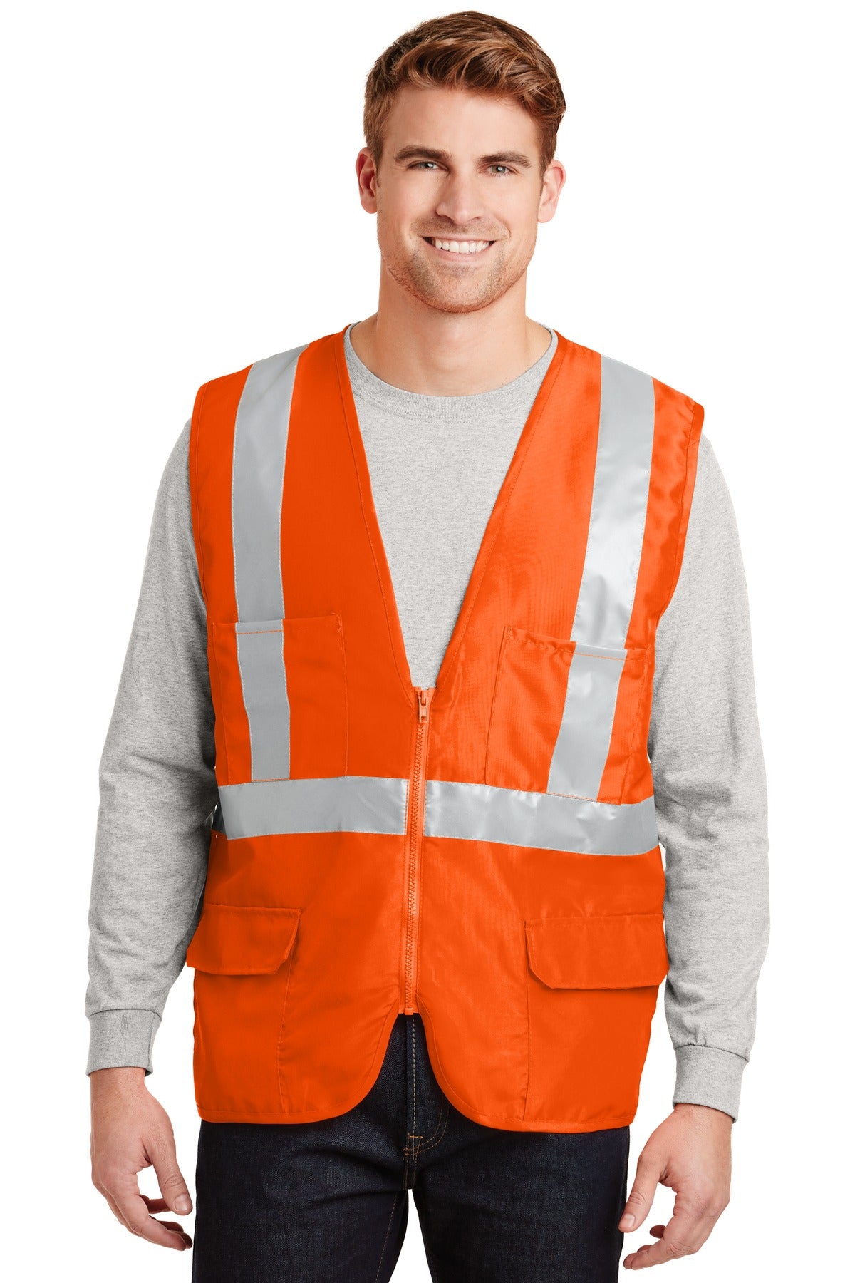 CornerStone - ANSI 107 Class 2 Mesh Back Safety Vest - Safety Orange