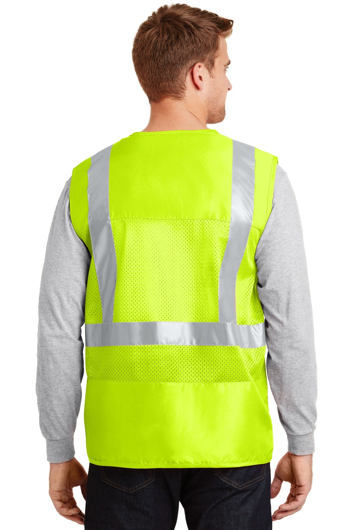 CornerStone - ANSI 107 Class 2 Mesh Back Safety Vest - Safety Yellow