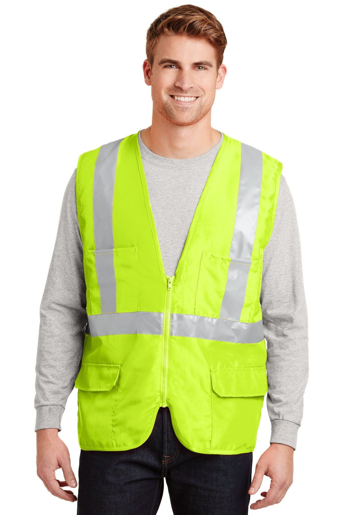 CornerStone - ANSI 107 Class 2 Mesh Back Safety Vest - Safety Yellow