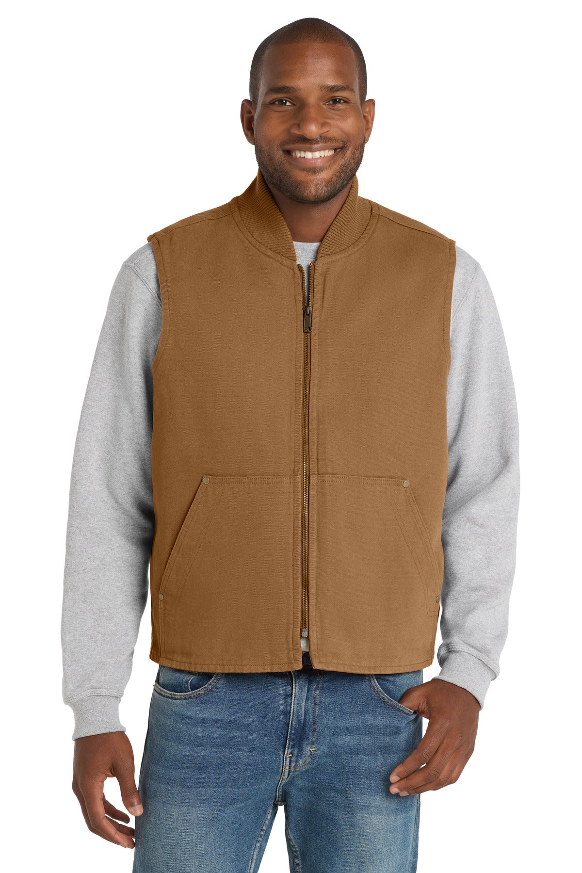 CornerStone Washed Duck Cloth Vest - Duck Brown