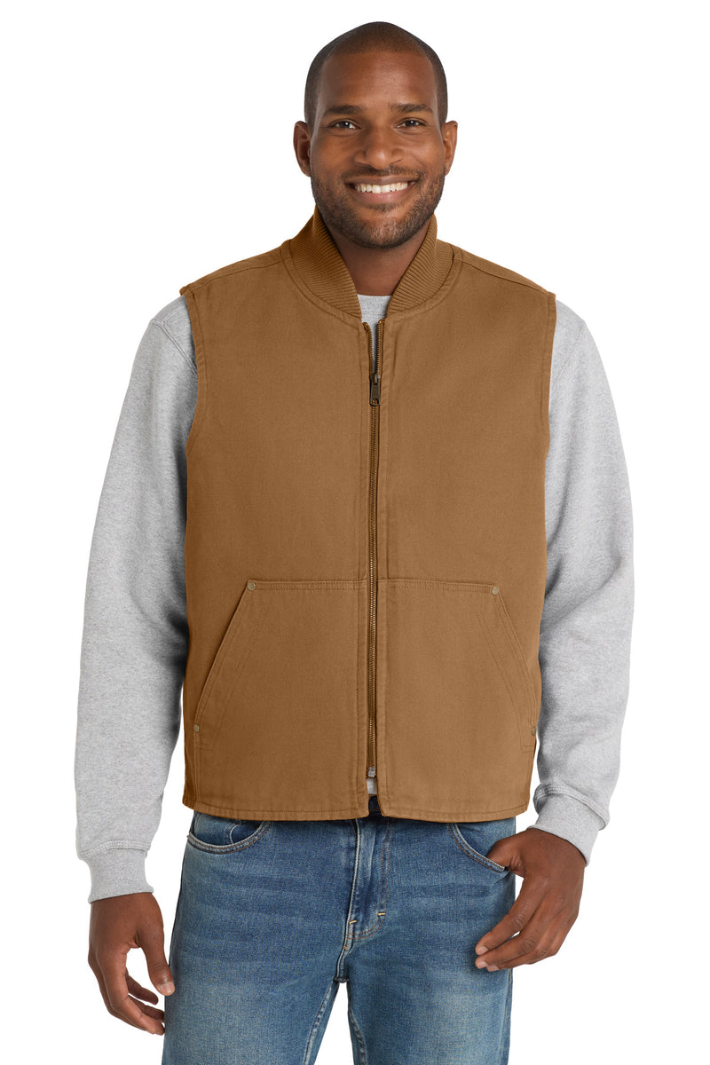 CornerStone Washed Duck Cloth Vest - Duck Brown