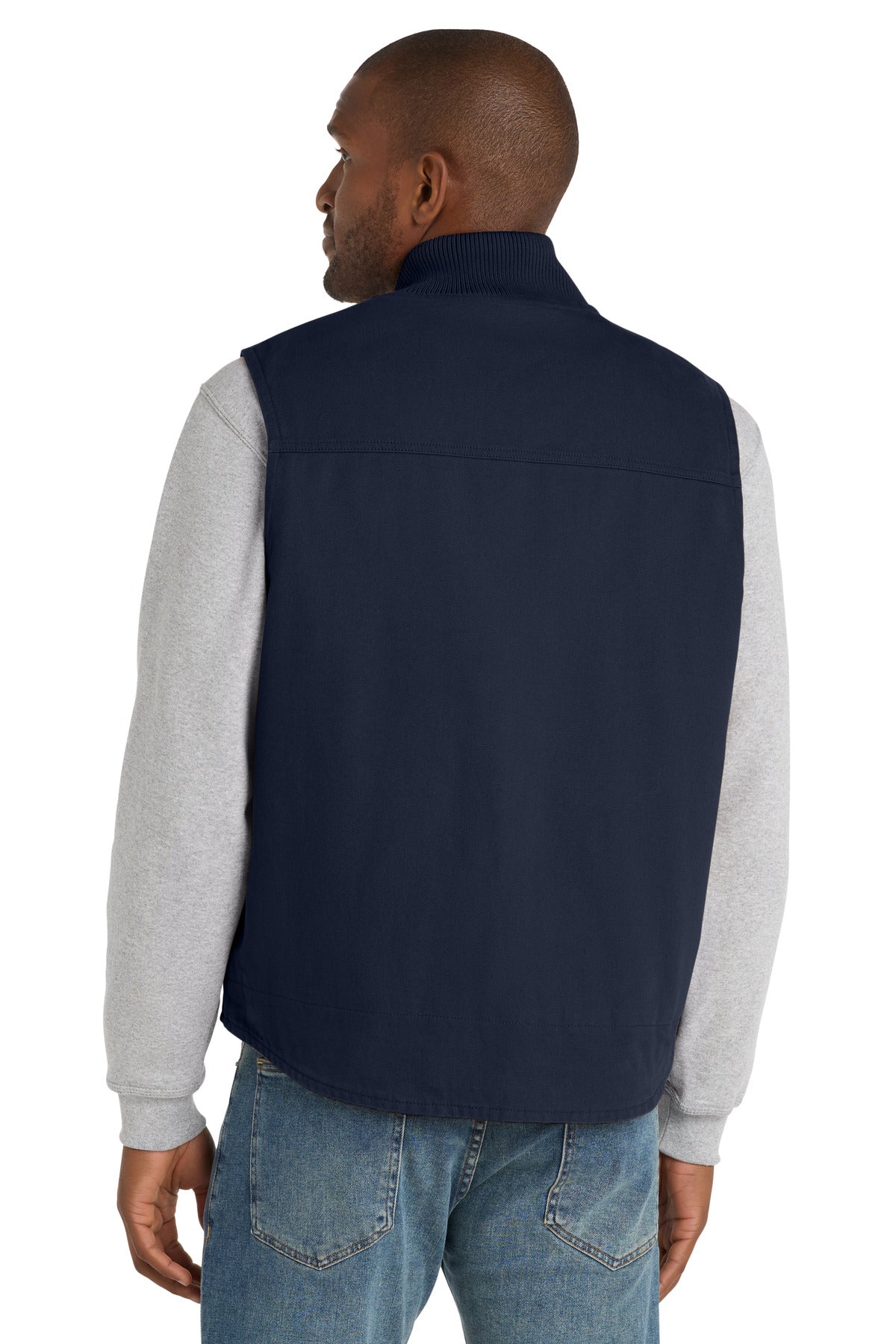 CornerStone Washed Duck Cloth Vest - Navy