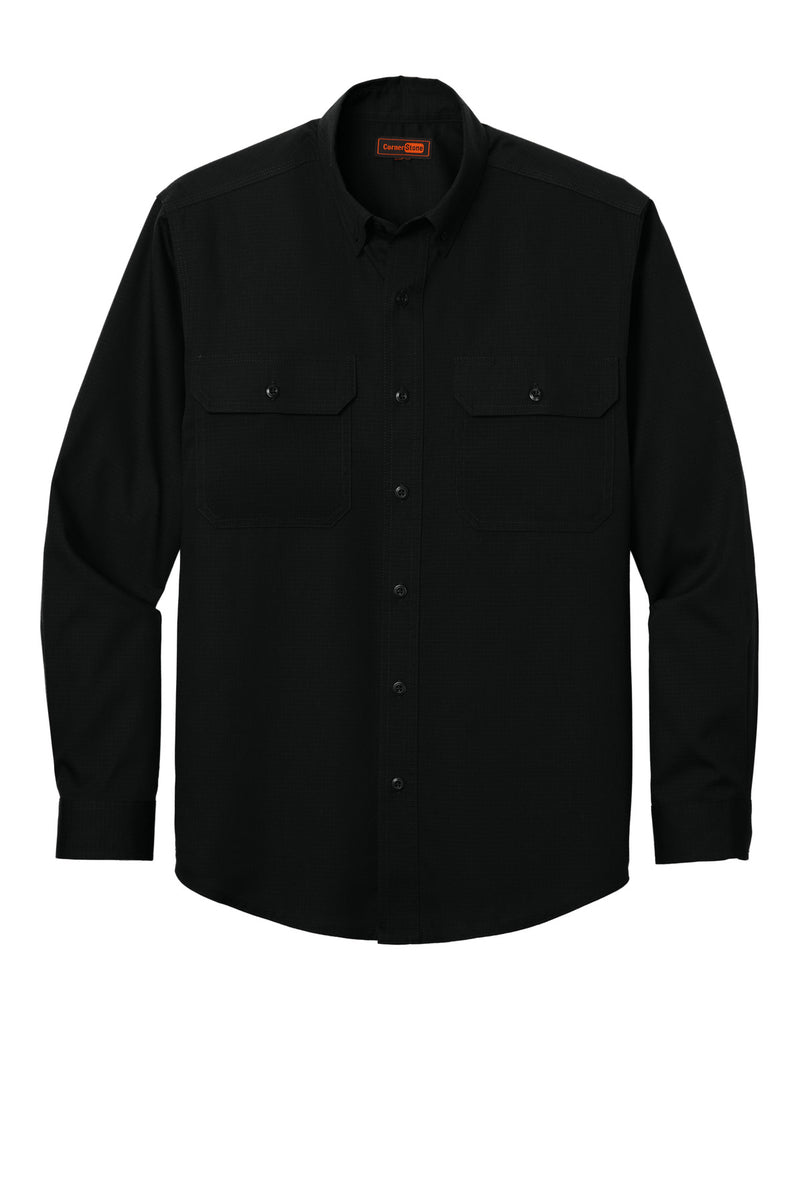 CornerStone Long Sleeve Select Ripstop Shirt - Black