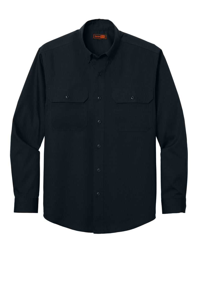CornerStone Long Sleeve Select Ripstop Shirt - Navy Blue