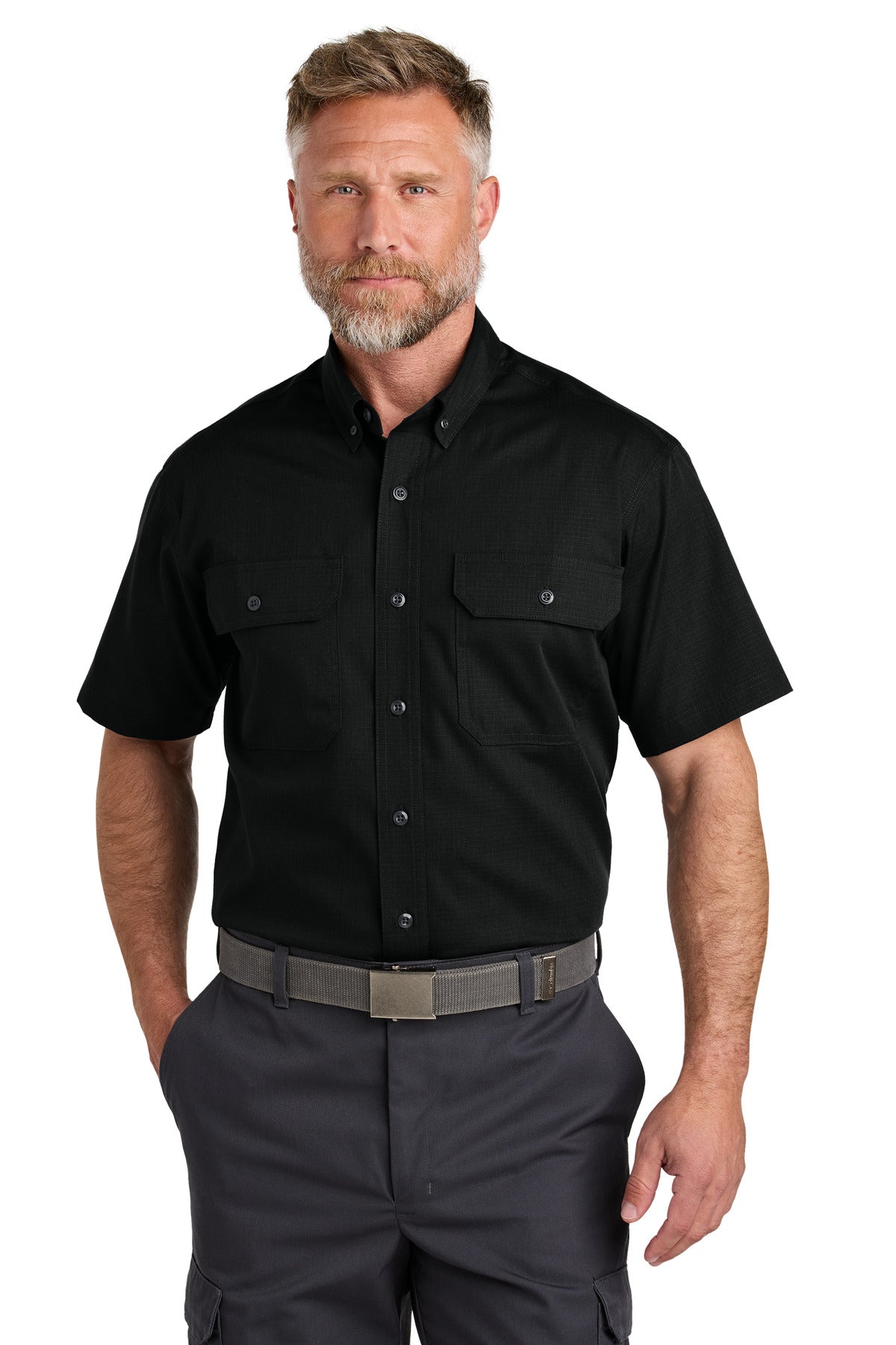 CornerStone Short Sleeve Select Ripstop Shirt - Black