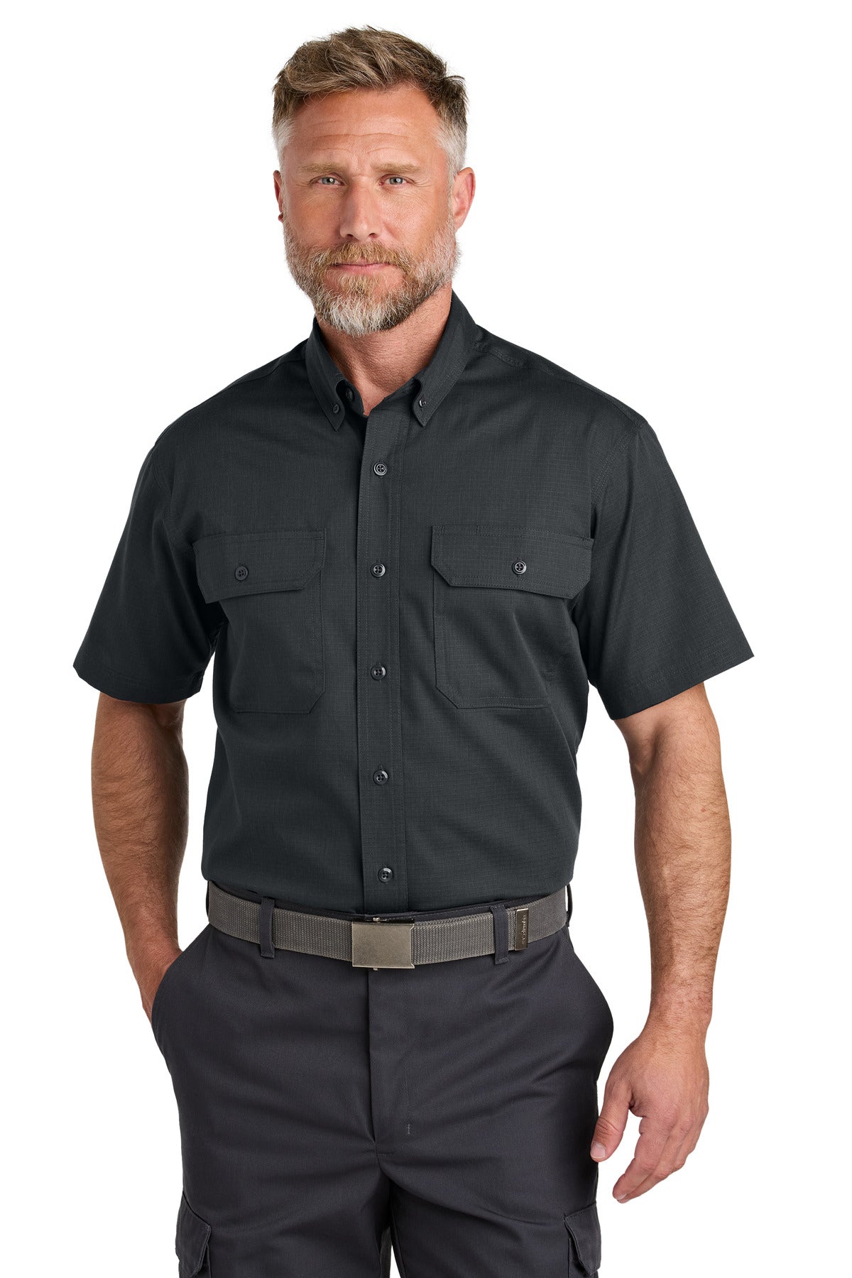 CornerStone Short Sleeve Select Ripstop Shirt - Echo Steel
