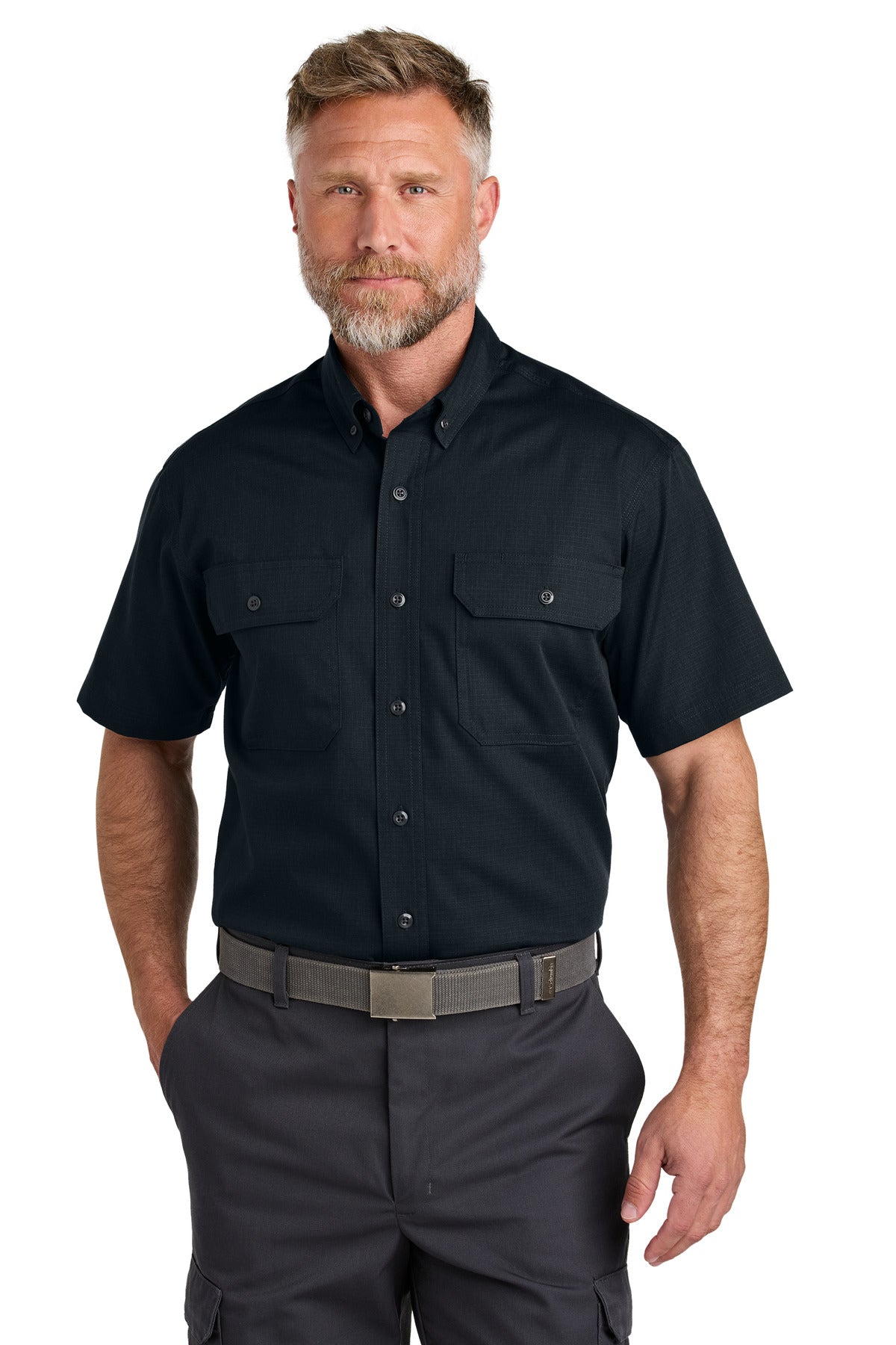 CornerStone Short Sleeve Select Ripstop Shirt - Navy Blue