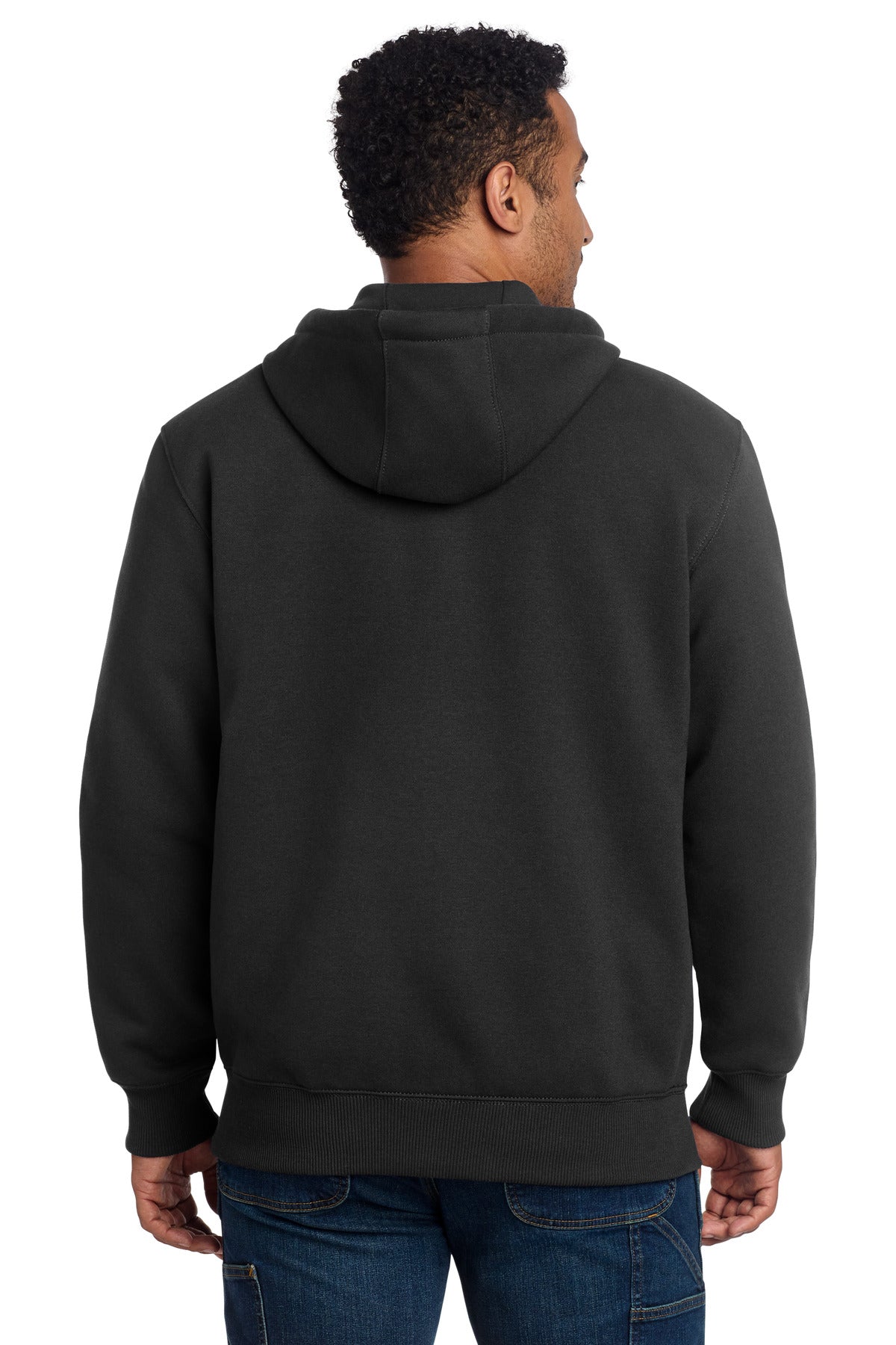 Carhartt Rain Defender Paxton Heavyweight Hooded Zip-Front Sweatshirt - Black