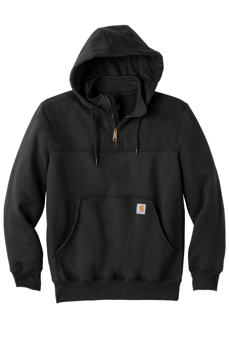 Carhartt Rain Defender Paxton Heavyweight Hooded Zip Mock Sweatshirt - Black