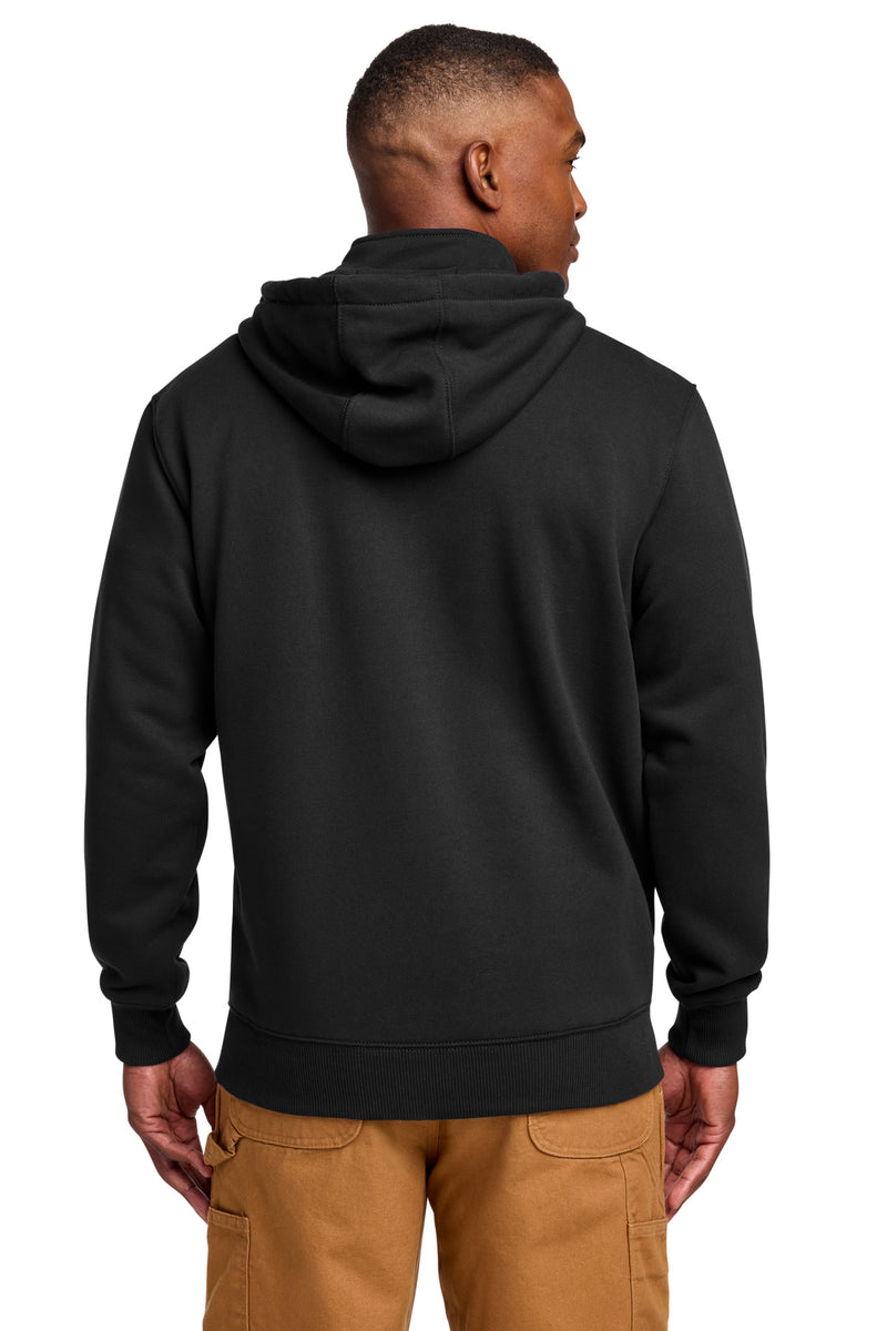 Carhartt Rain Defender Paxton Heavyweight Hooded Zip Mock Sweatshirt - Black
